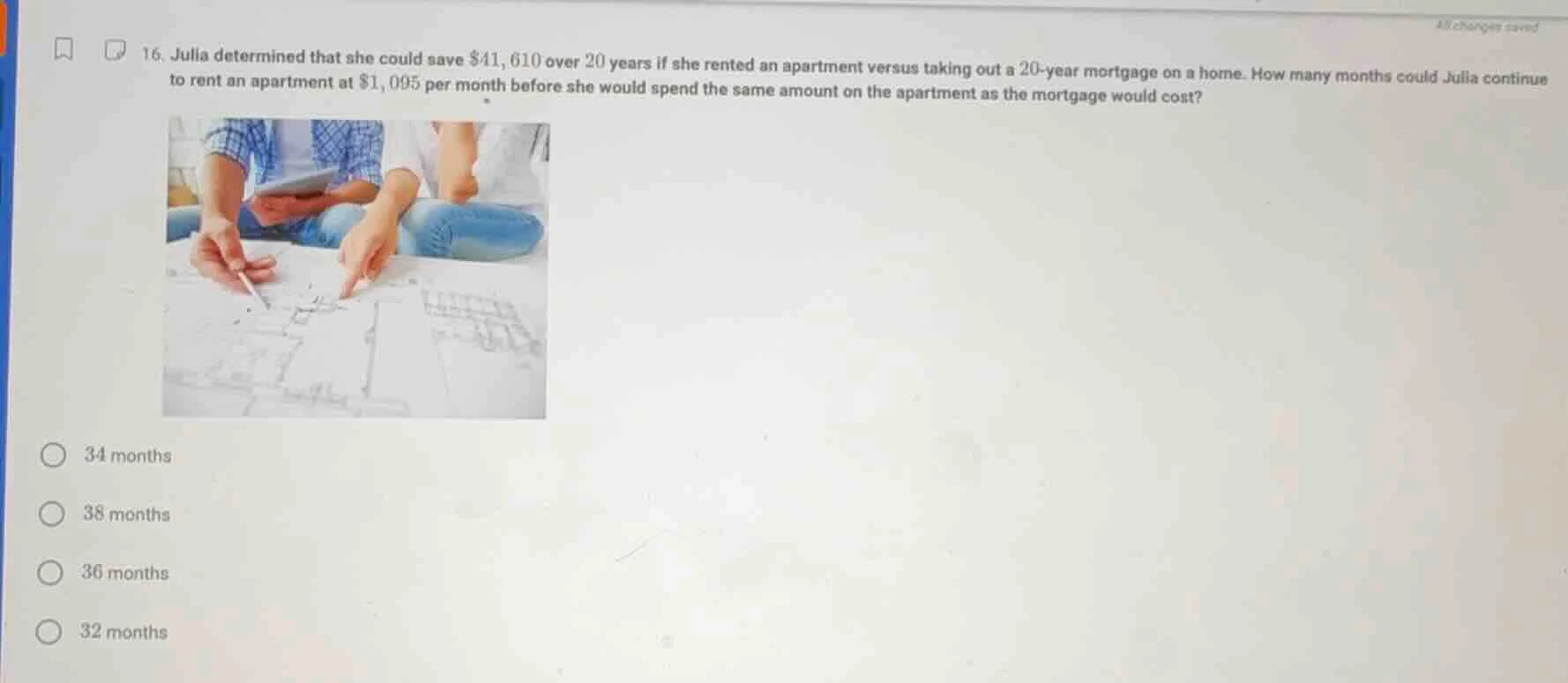 16. julia determined that she could save $41, 610 over 20 years if she …