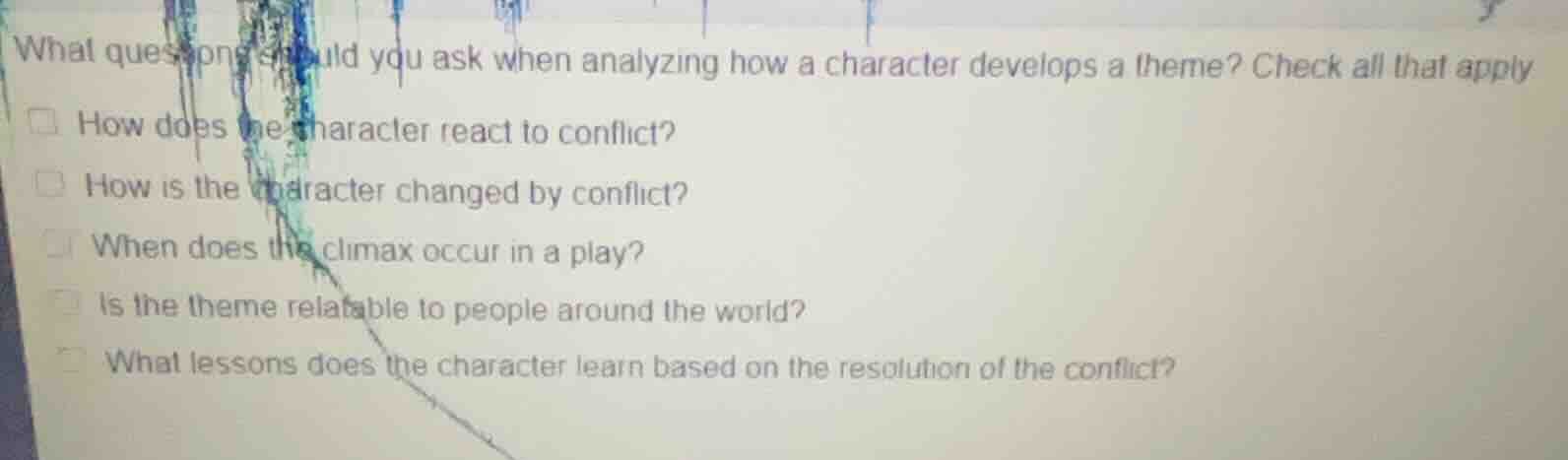 what questions should you ask when analyzing how a character develops a…