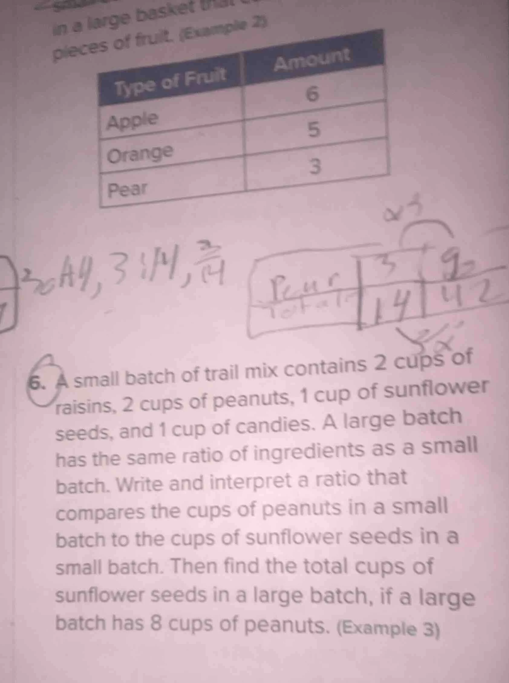 6. a small batch of trail mix contains 2 cups of raisins, 2 cups of pea…