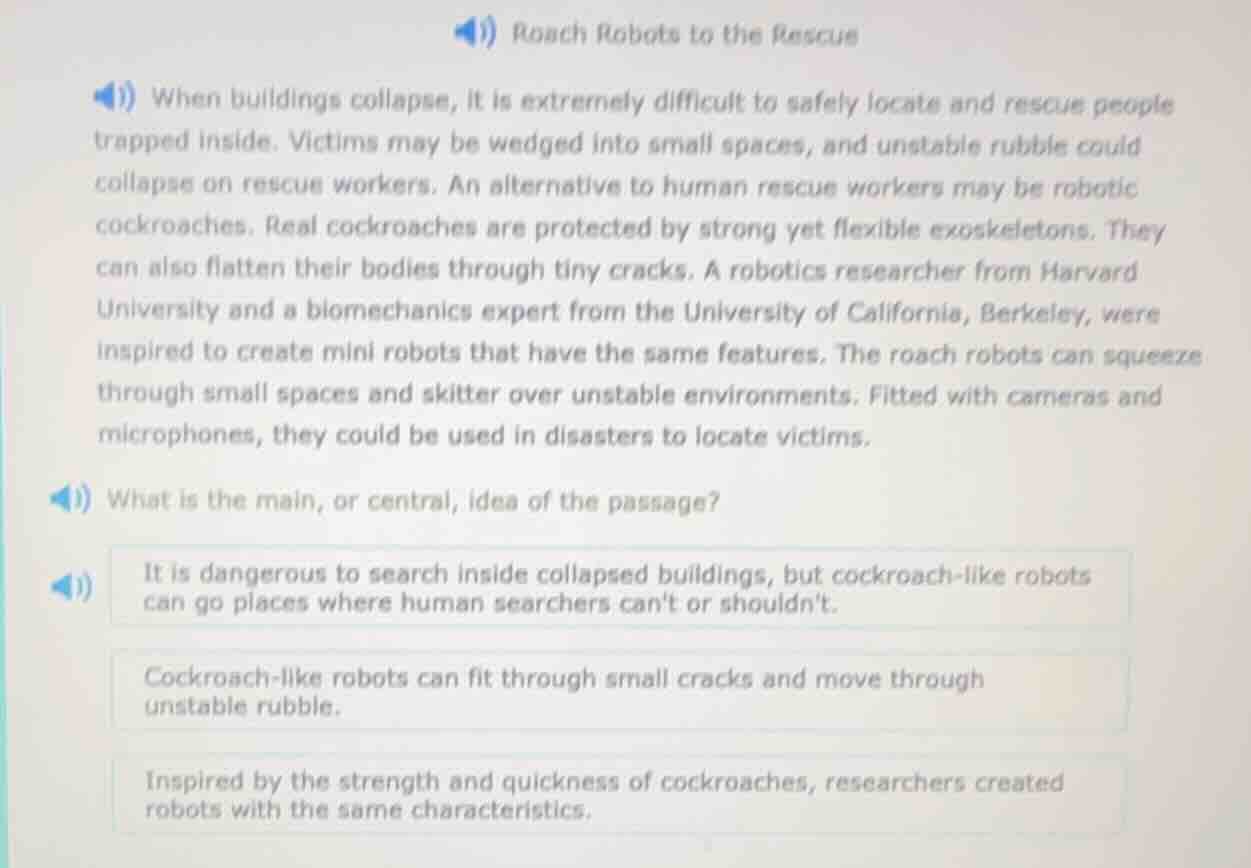 roach robots to the rescue when buildings collapse, it is extremely dif…