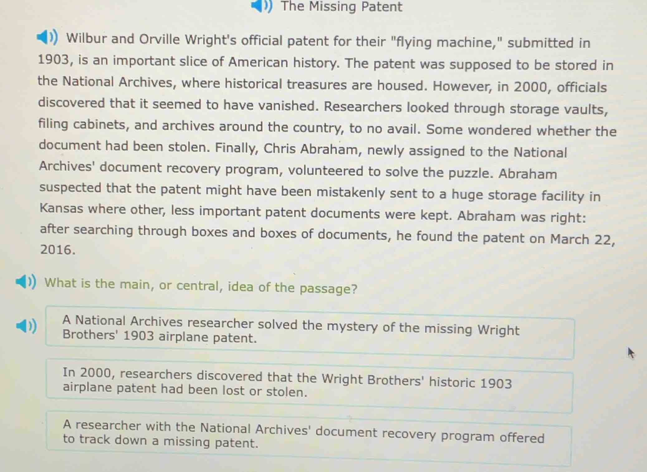 the missing patent wilbur and orville wrights official patent for their…