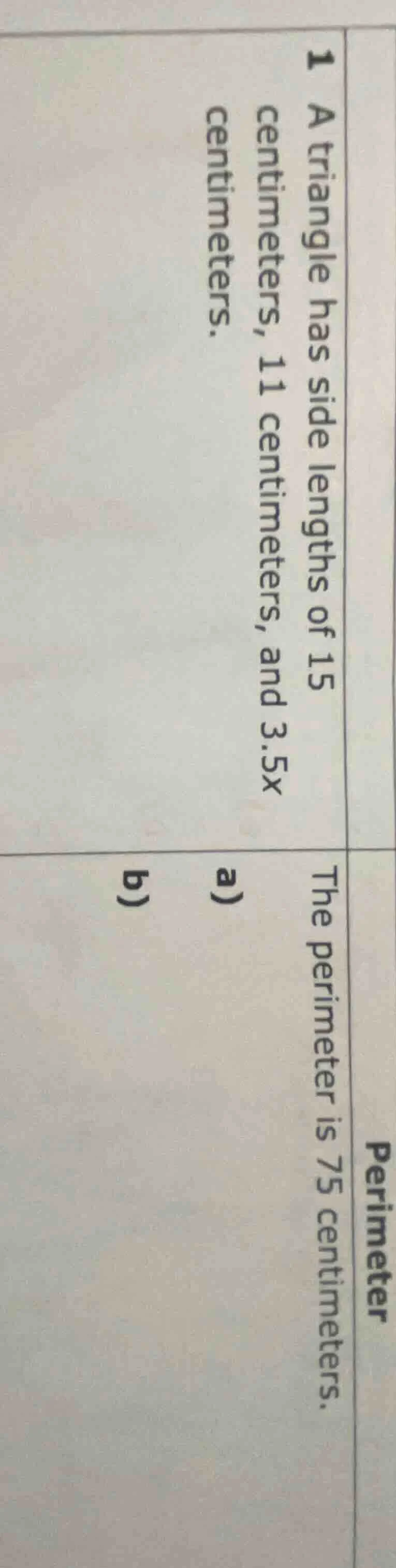 1 a triangle has side lengths of 15 centimeters, 11 centimeters, and 3.…