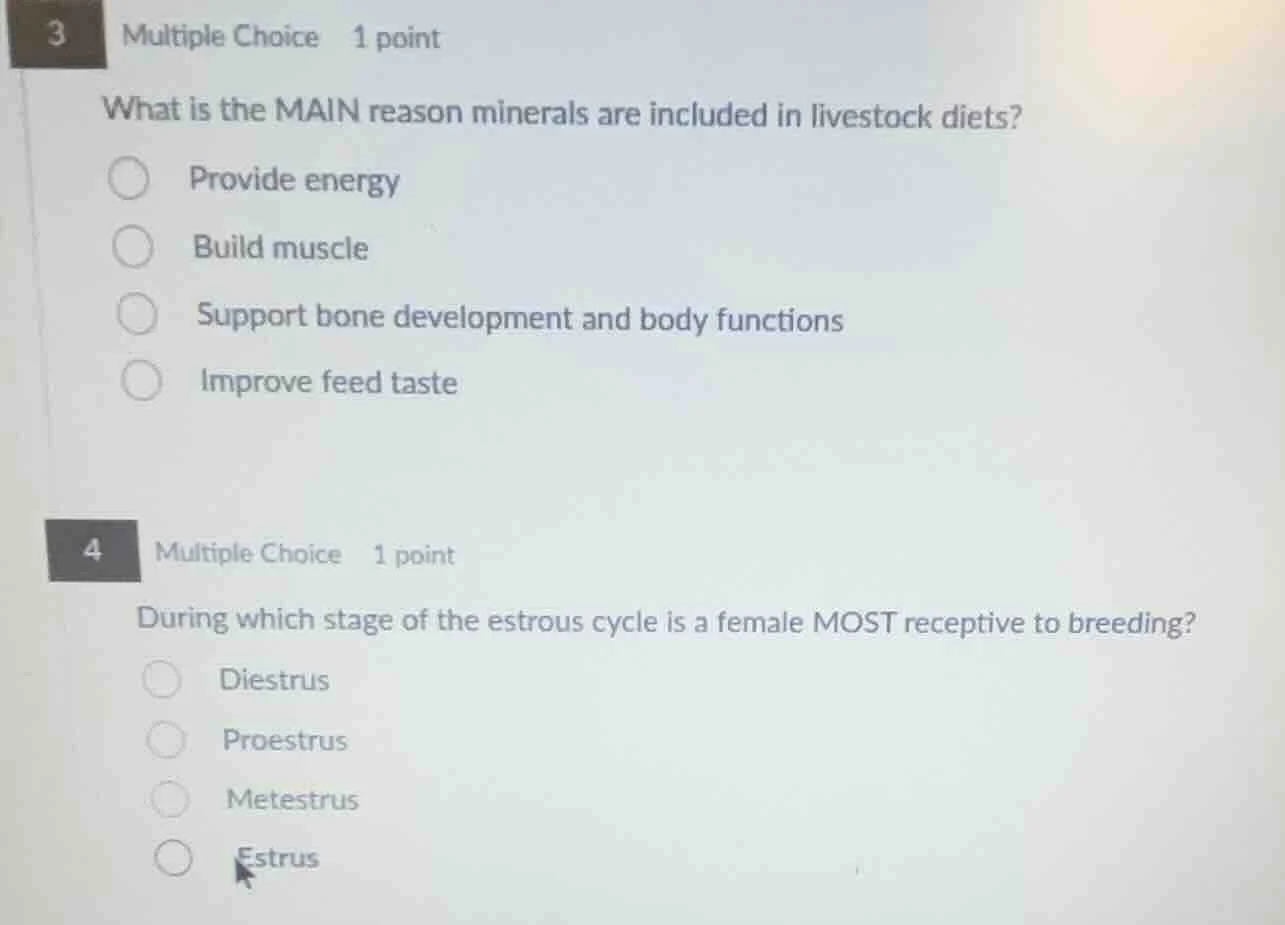 3 multiple choice 1 point what is the main reason minerals are included…