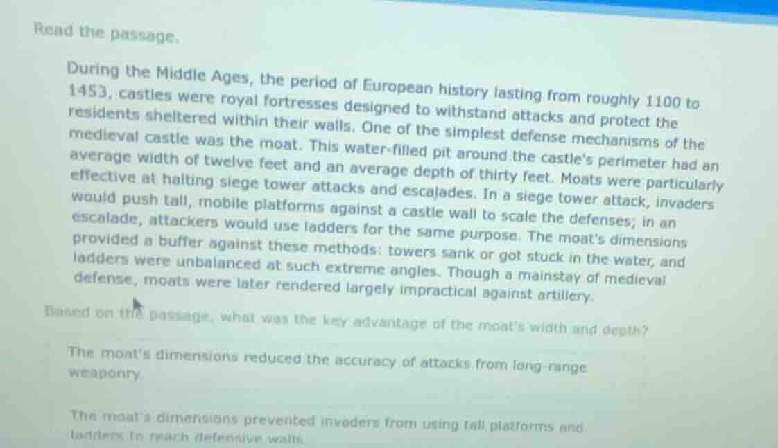 read the passage. during the middle ages, the period of european histor…