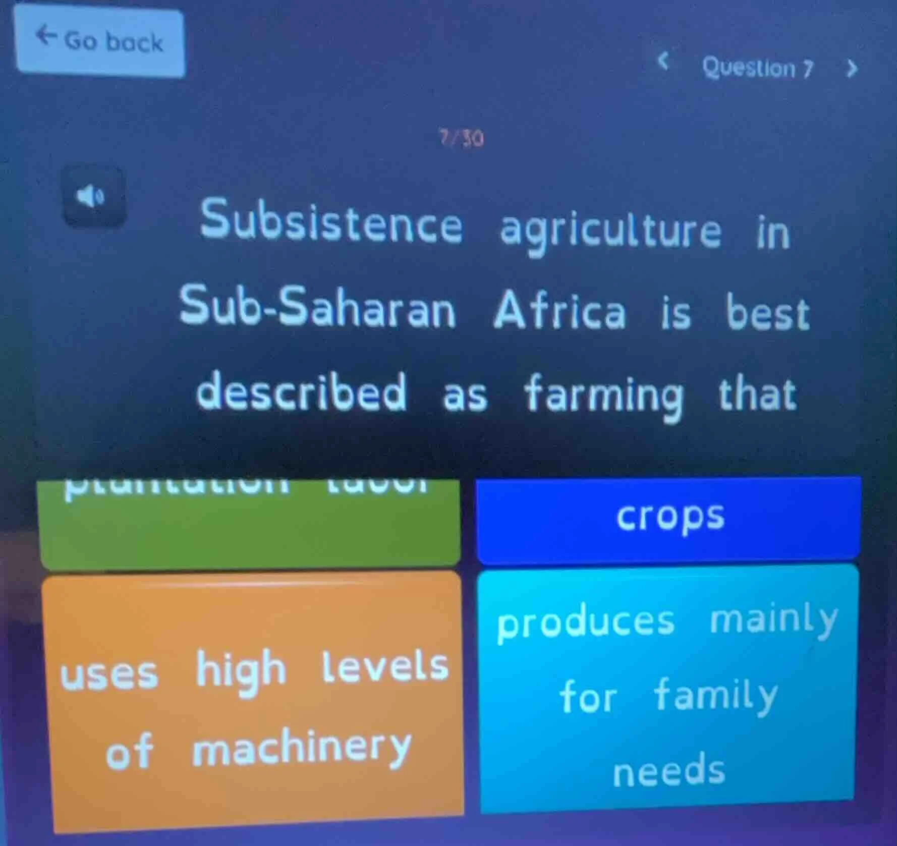 subsistence agriculture in sub - saharan africa is best described as fa…
