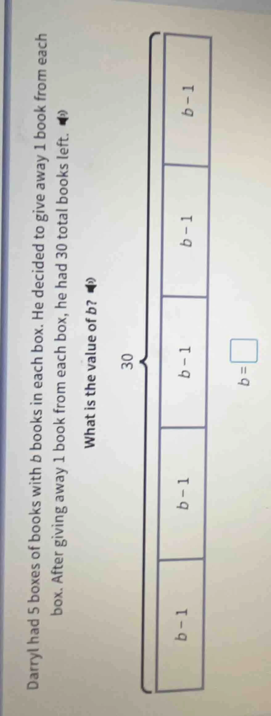 darryl had 5 boxes of books with ( b ) books in each box. he decided to…