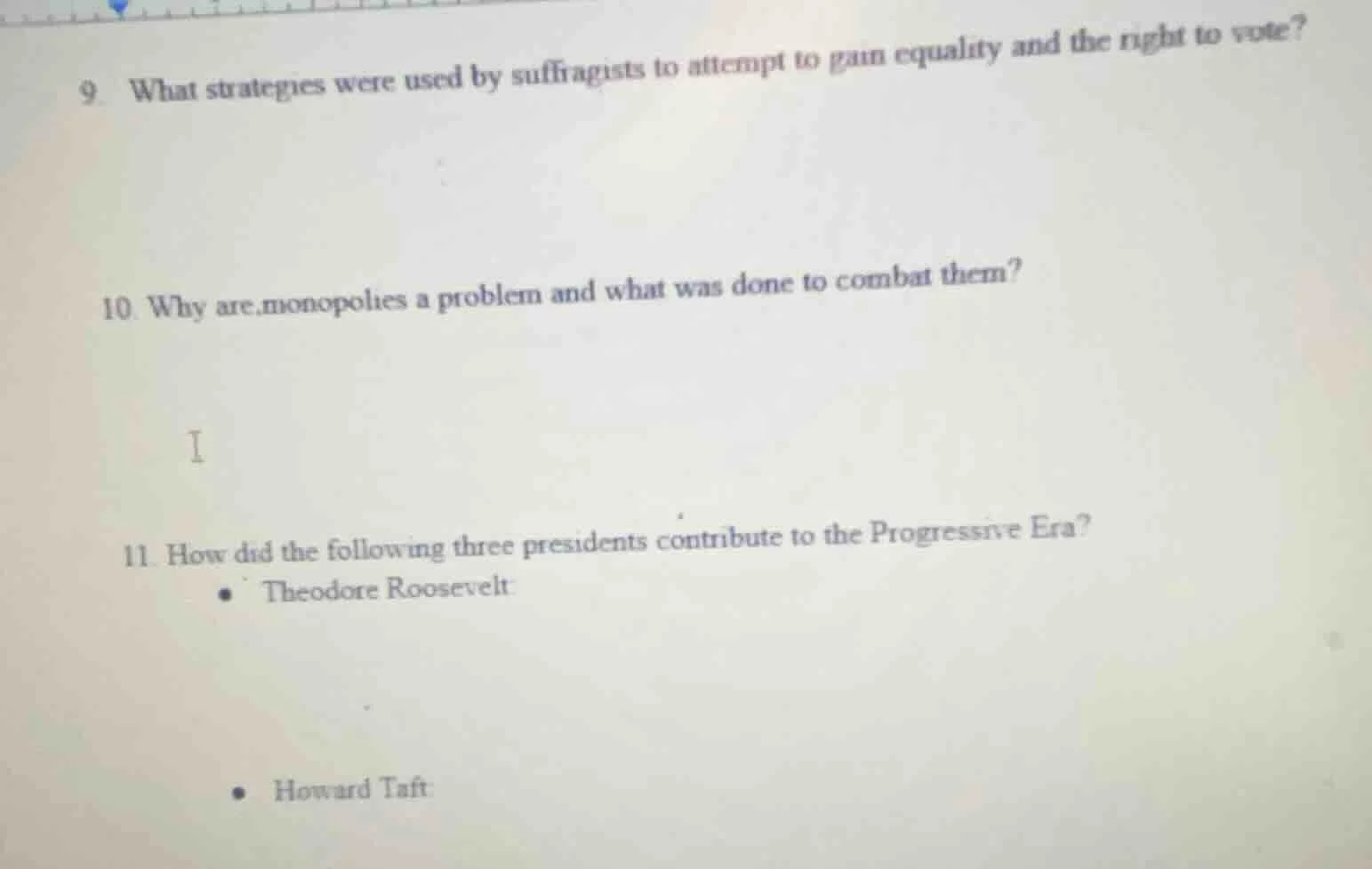 9. what strategies were used by suffragists to attempt to gain equality…