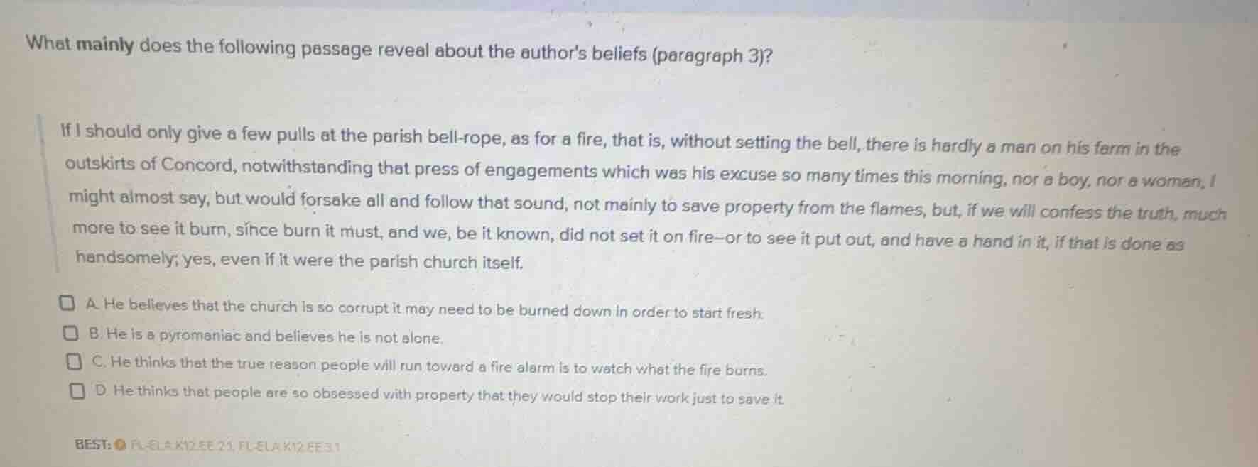 what mainly does the following passage reveal about the authors beliefs…
