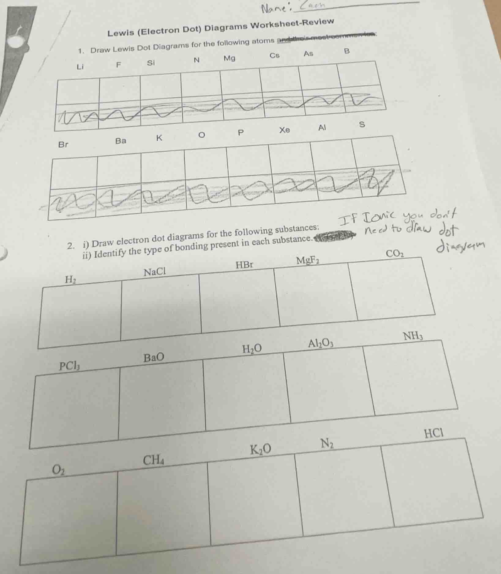 name: zach lewis (electron dot) diagrams worksheet - review 1. draw lew…