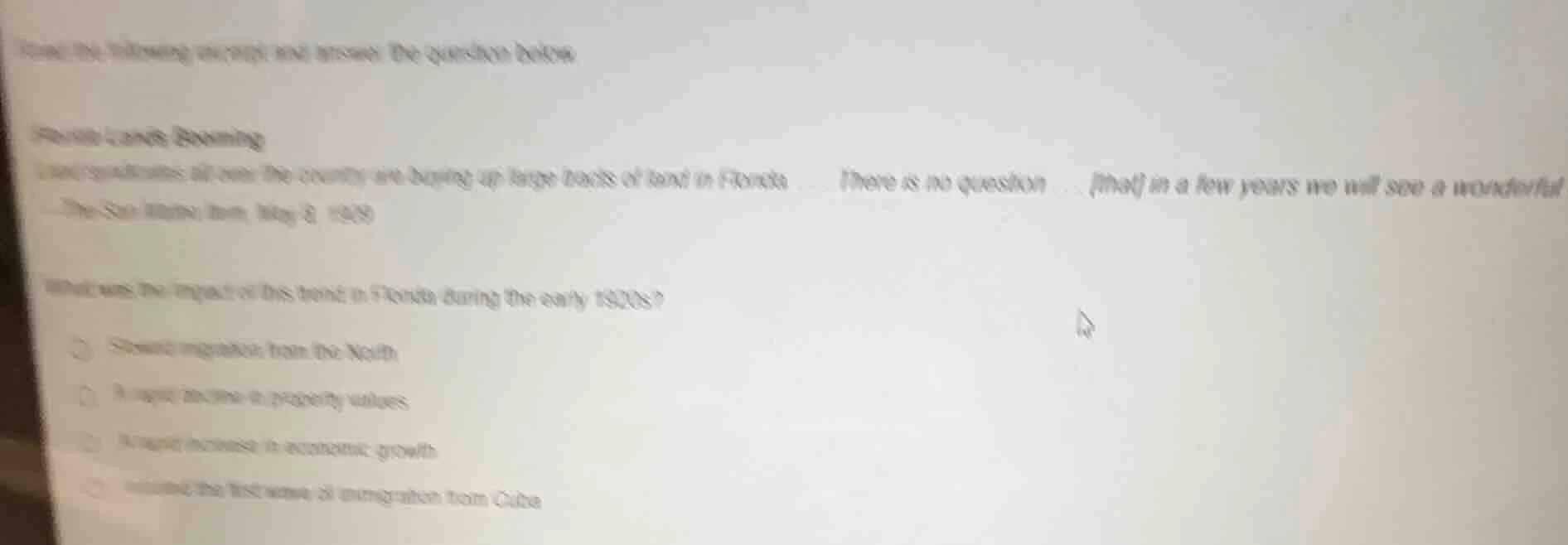 read the following excerpt and answer the question below florida lands …