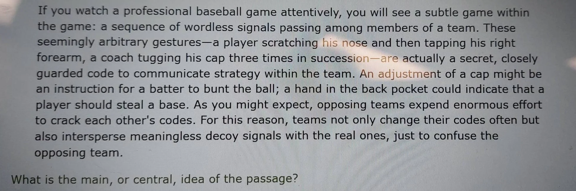 if you watch a professional baseball game attentively, you will see a s…