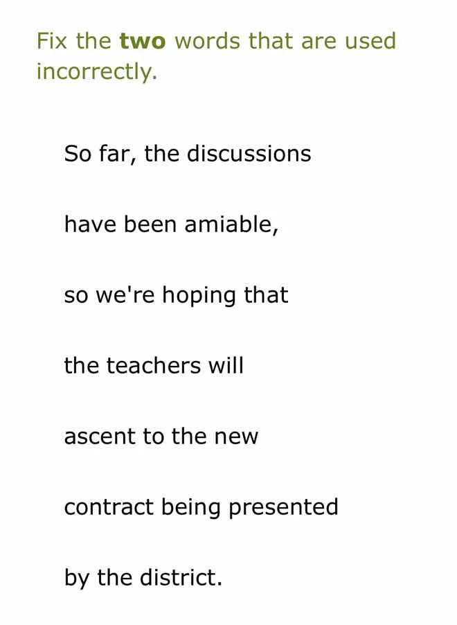 fix the two words that are used incorrectly. so far, the discussions ha…