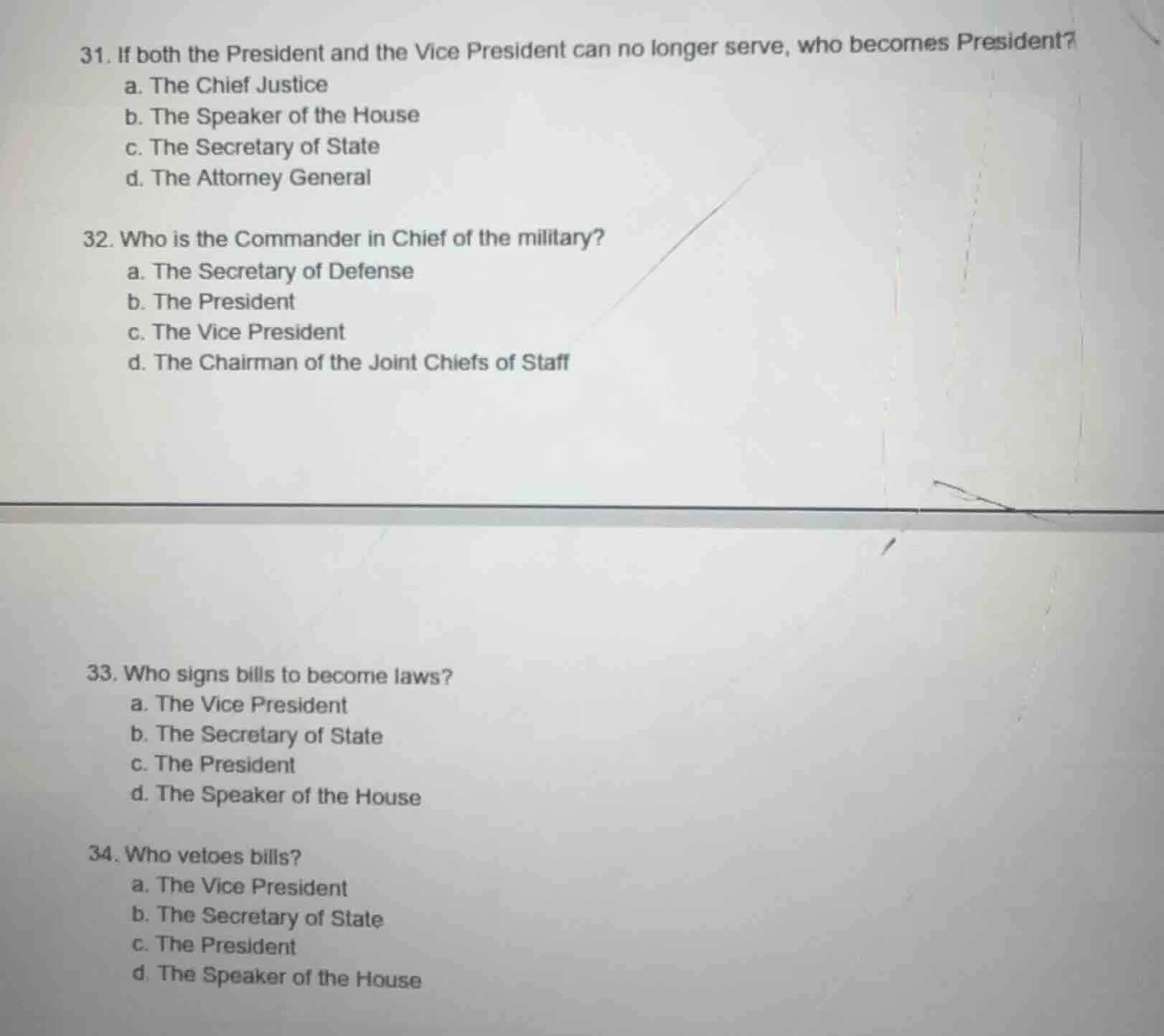 31. if both the president and the vice president can no longer serve, w…