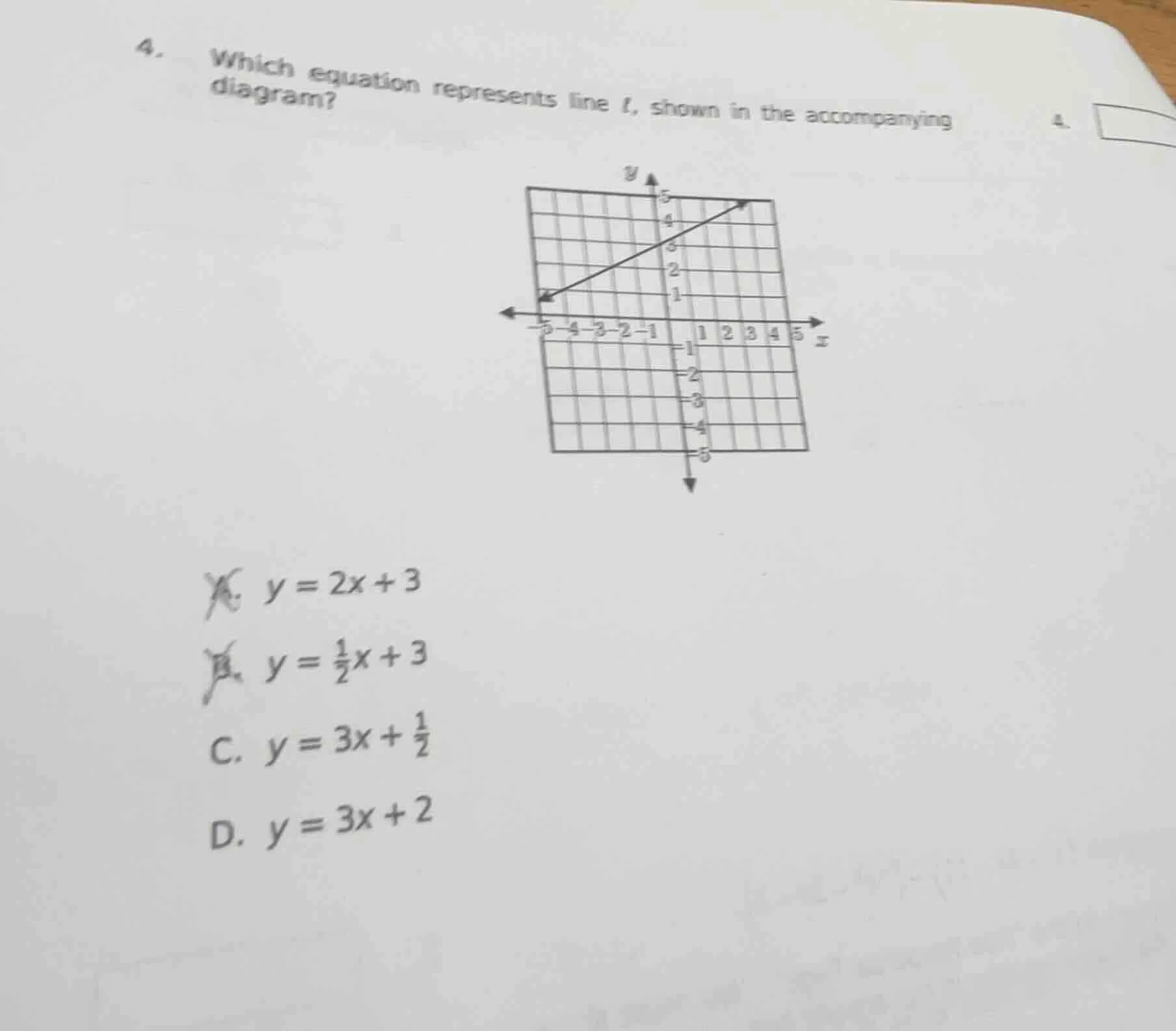 4. which equation represents line t, shown in the accompanying diagram?…