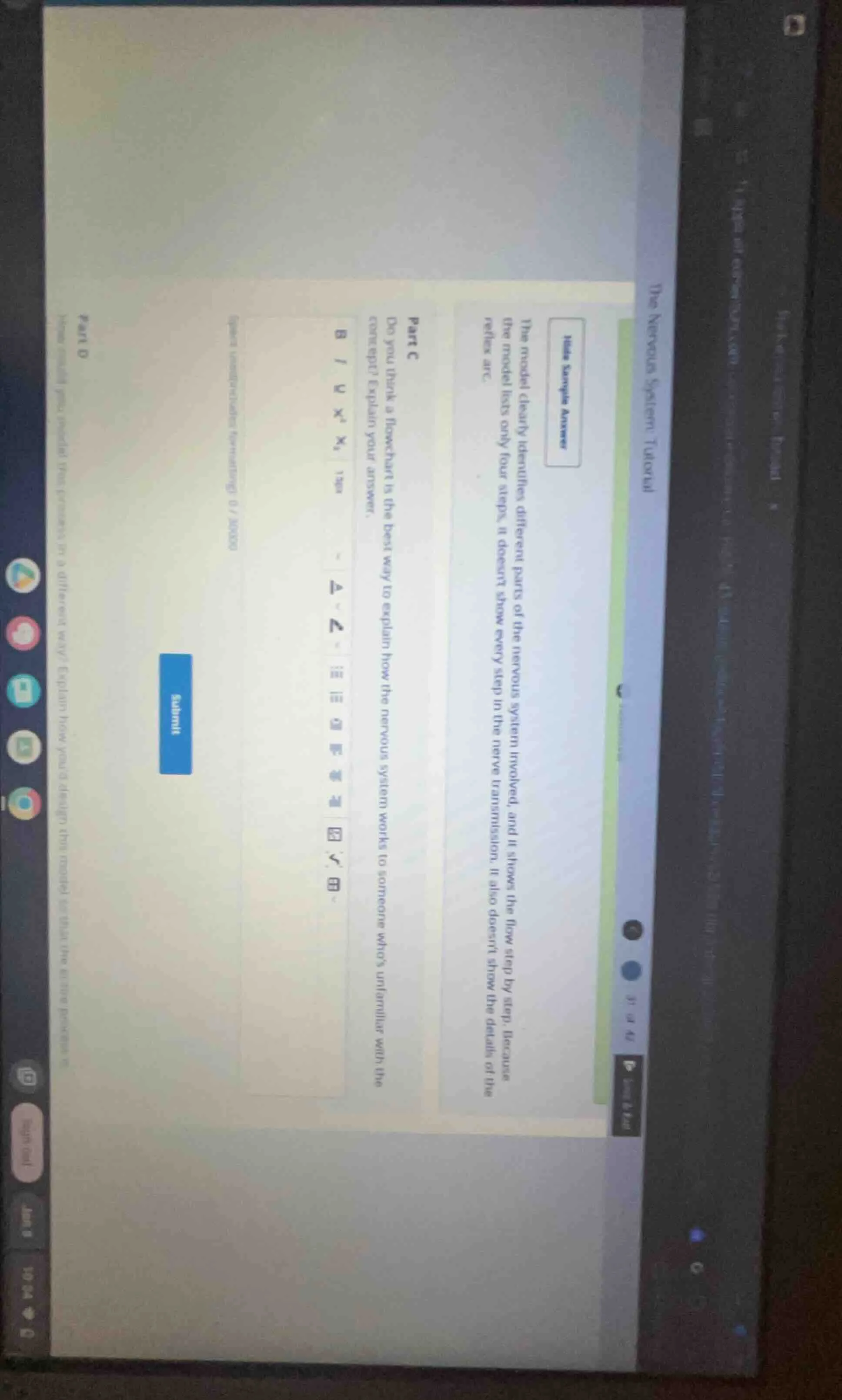 the nervous system tutorial hide sample answer the model clearly identi…