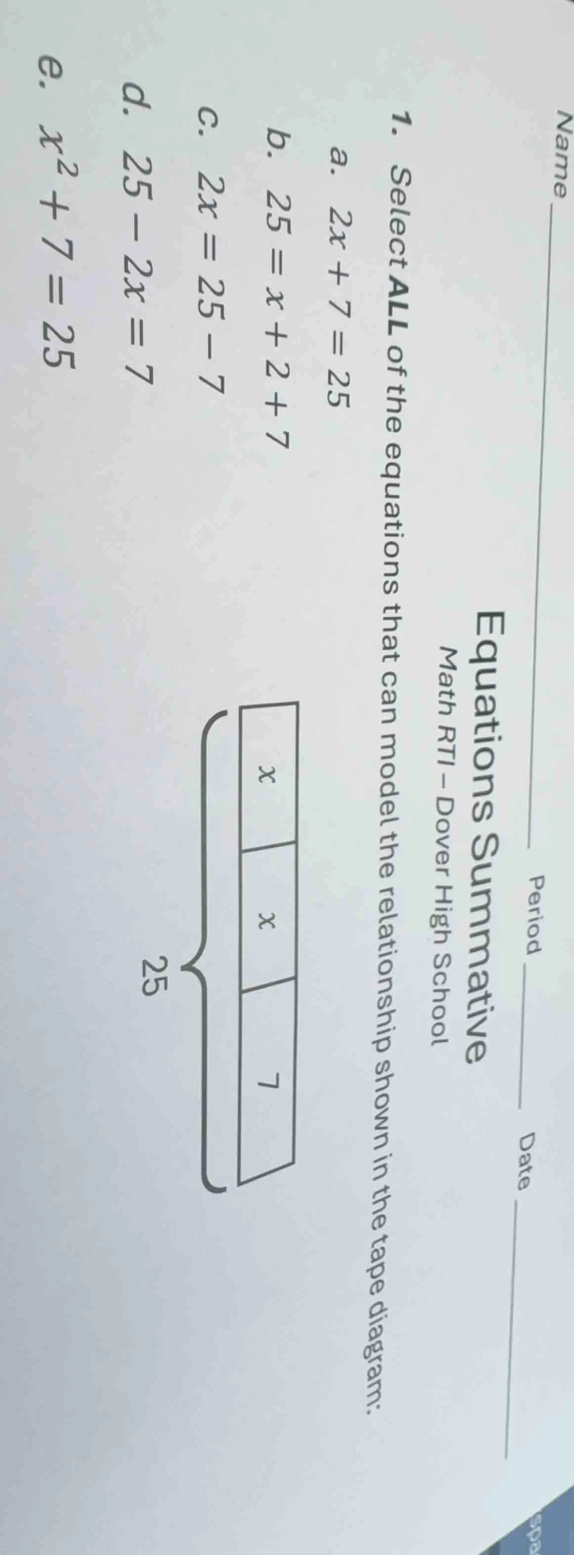 name period date equations summative math rti - dover high school 1. se…