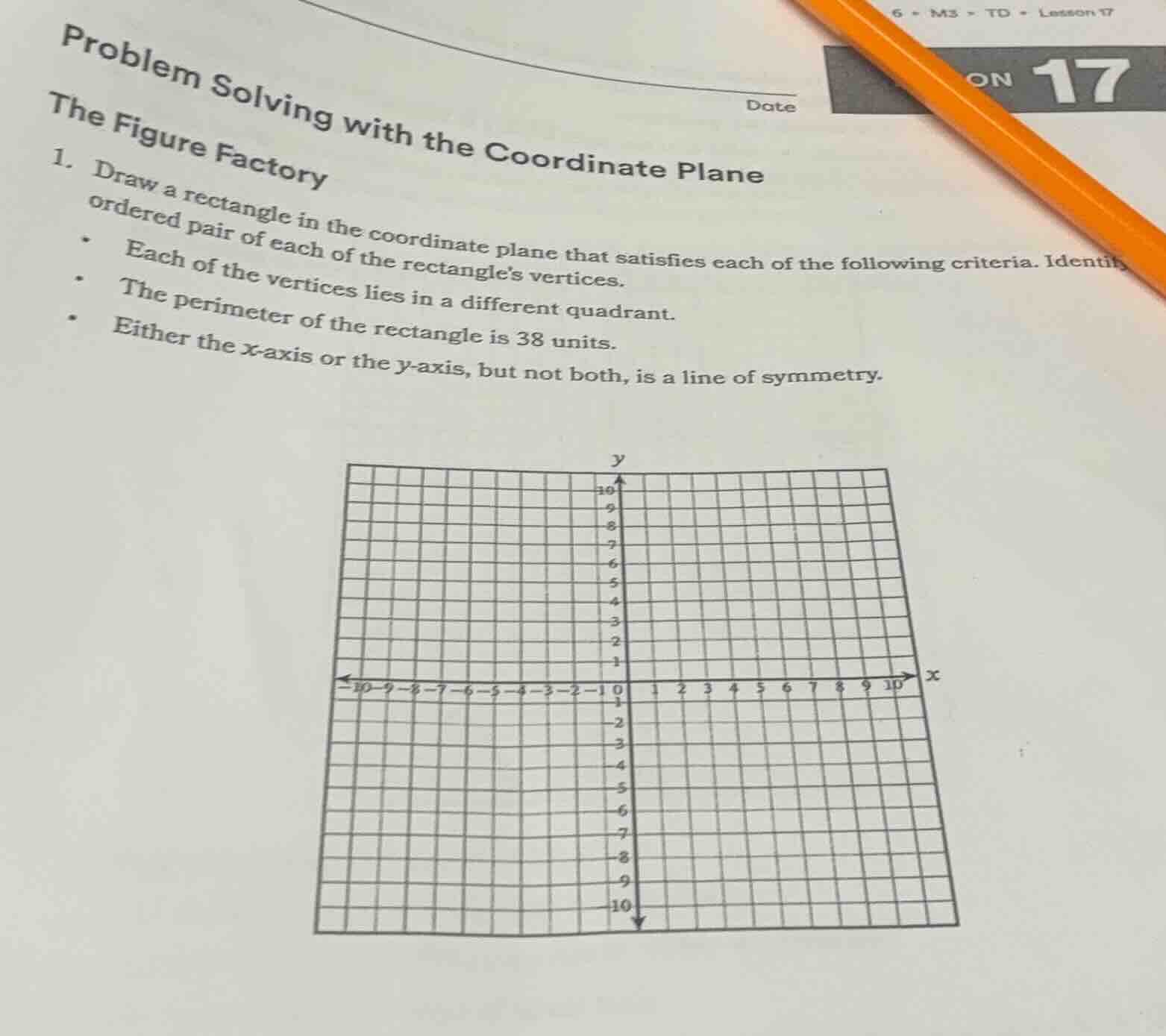 problem solving with the coordinate plane the figure factory 1. draw a …