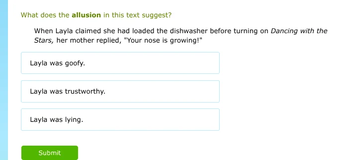 what does the allusion in this text suggest? when layla claimed she had…