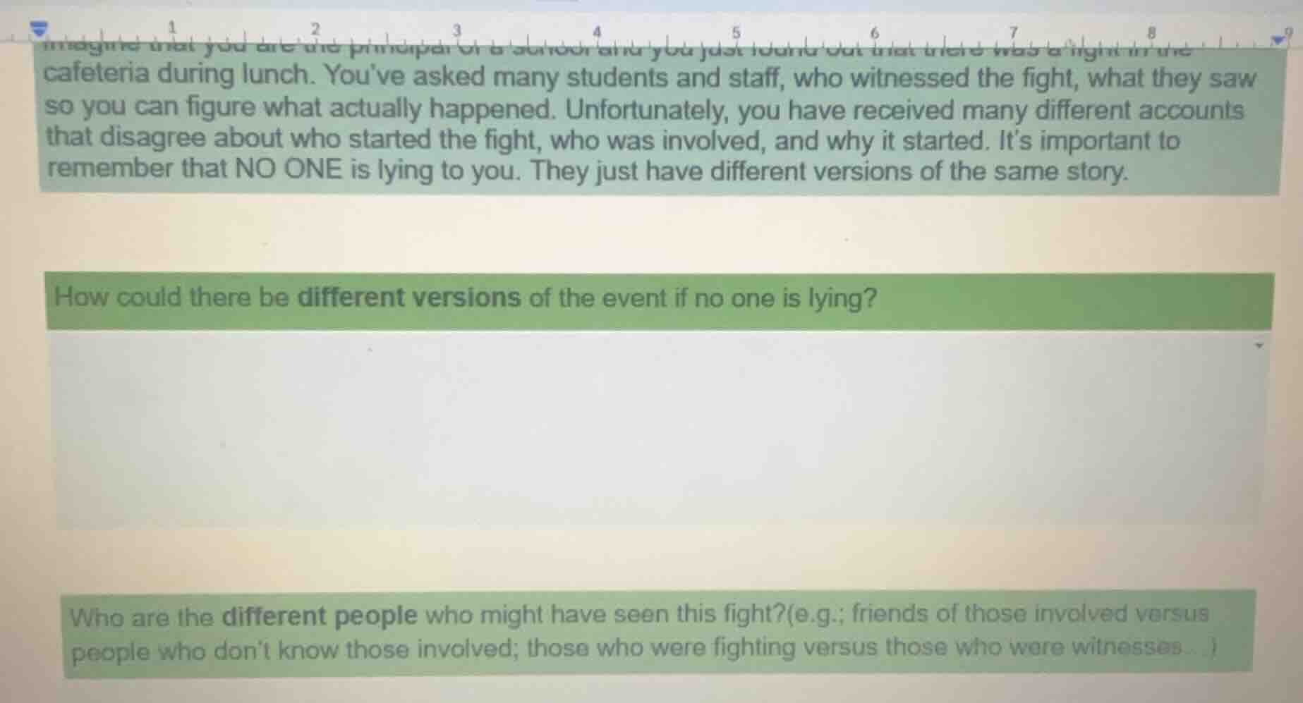 imagine that you are the principal of a school and you just found out t…