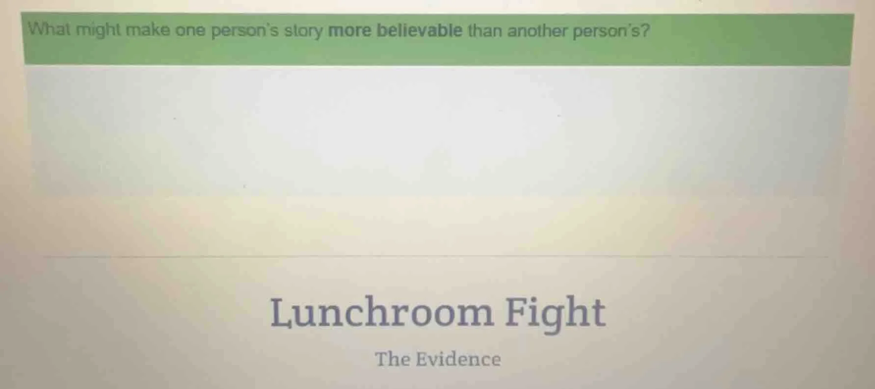 what might make one persons story more believable than another persons?…