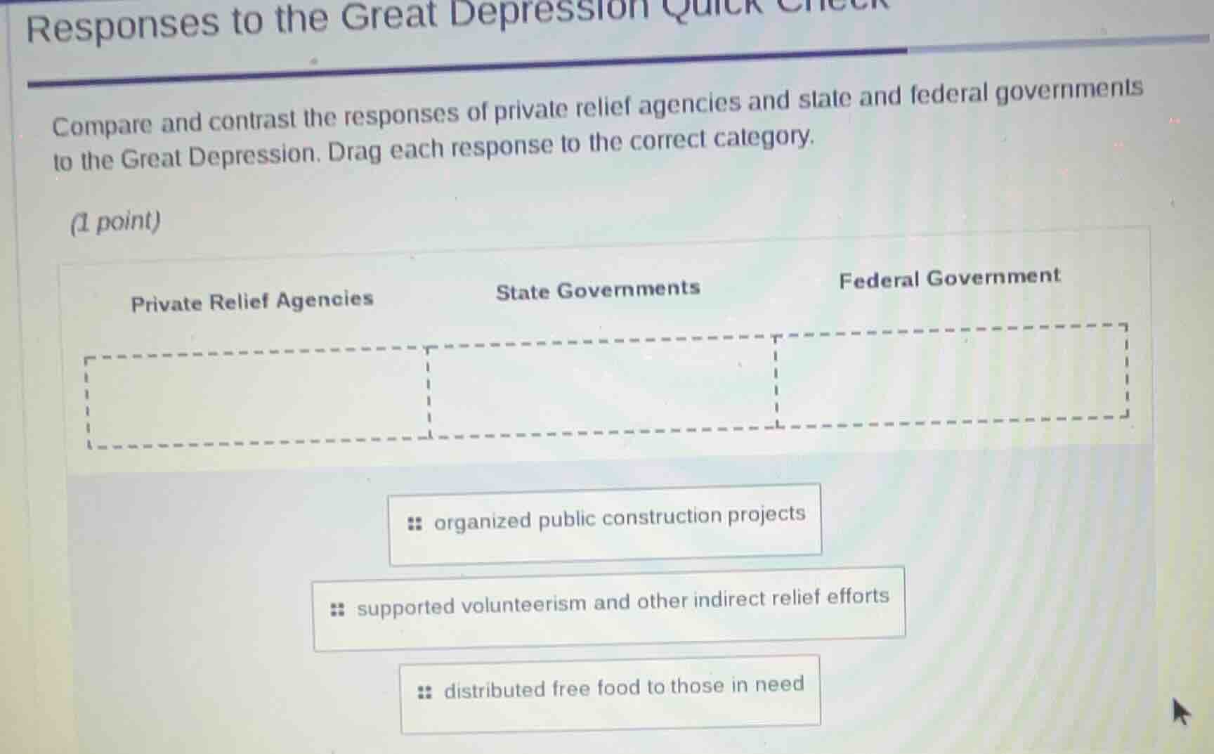 responses to the great depression quick check compare and contrast the …