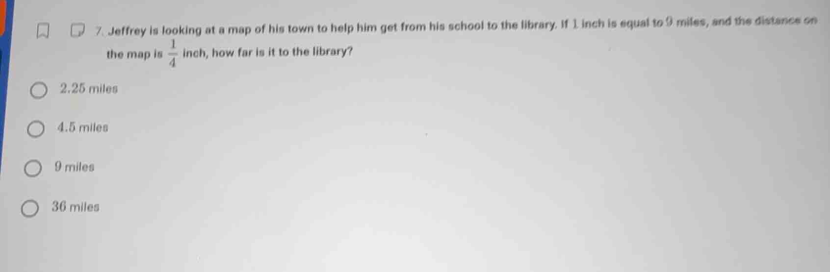 7. jeffrey is looking at a map of his town to help him get from his sch…