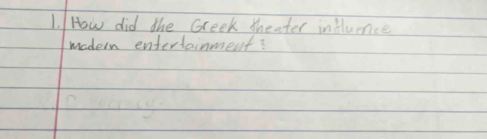 1. how did the greek theater influence modern entertainment?