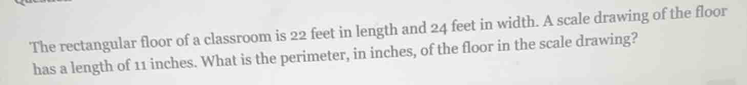 the rectangular floor of a classroom is 22 feet in length and 24 feet i…