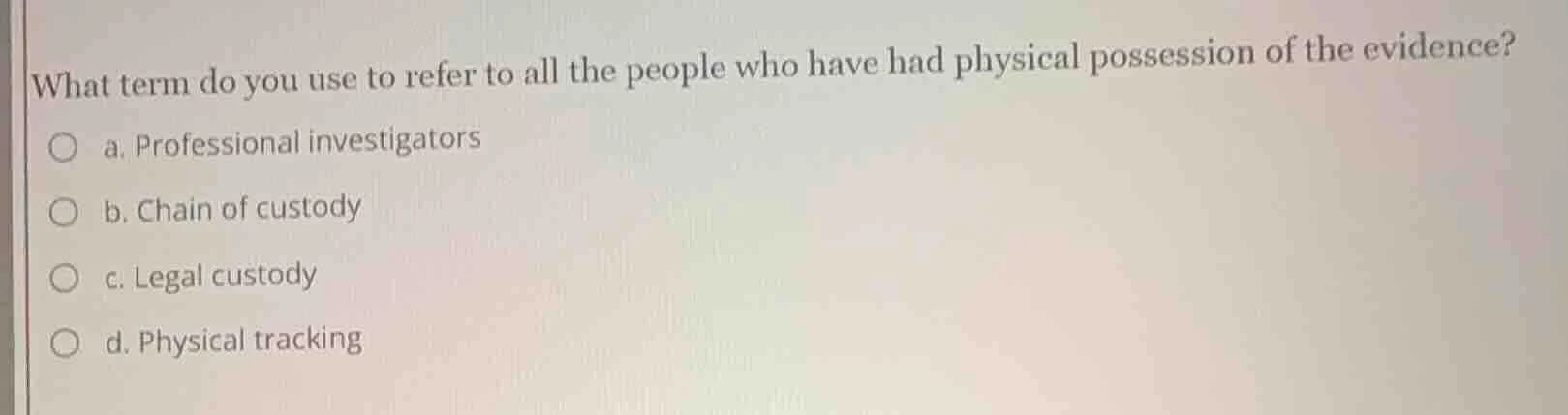 what term do you use to refer to all the people who have had physical p…