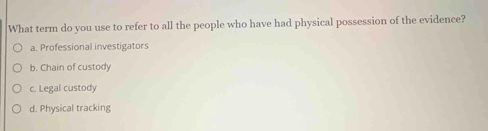 what term do you use to refer to all the people who have had physical p…