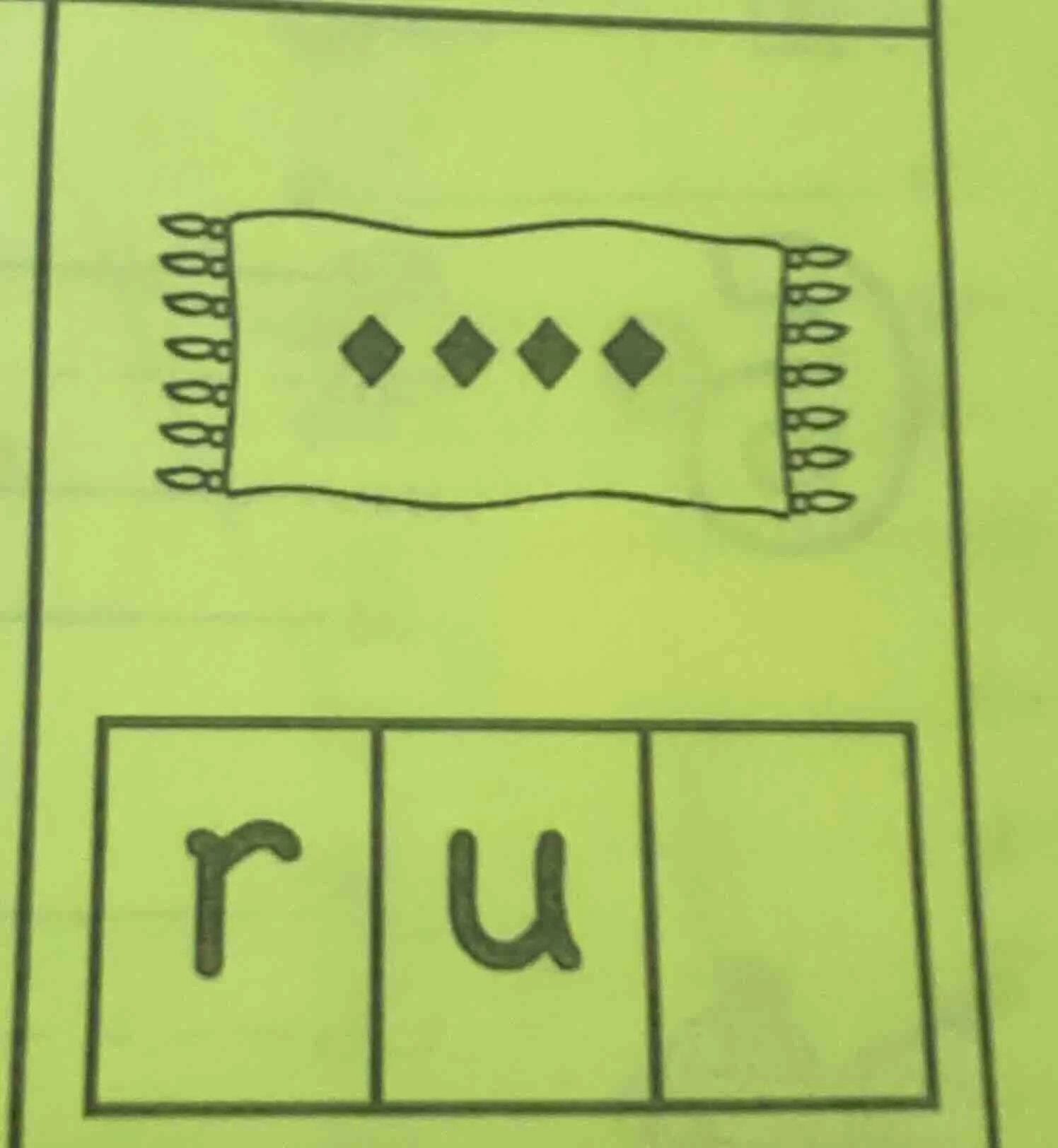 there is a drawing of a scarf with four diamonds on it and below are th…