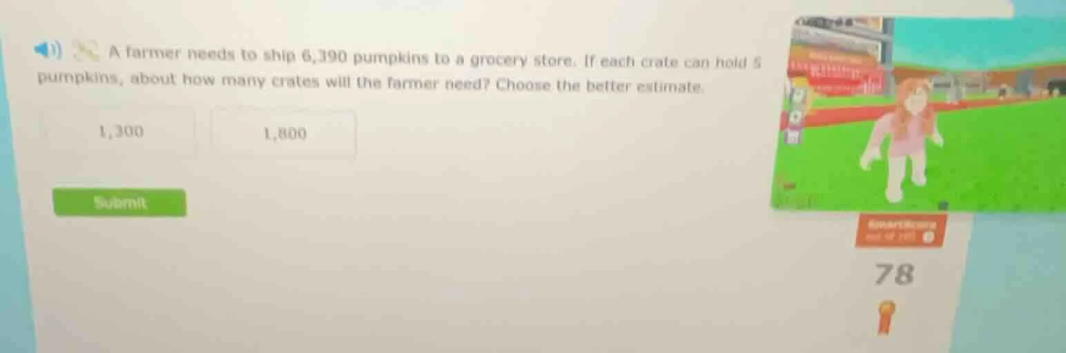 a farmer needs to ship 6,390 pumpkins to a grocery store. if each crate…