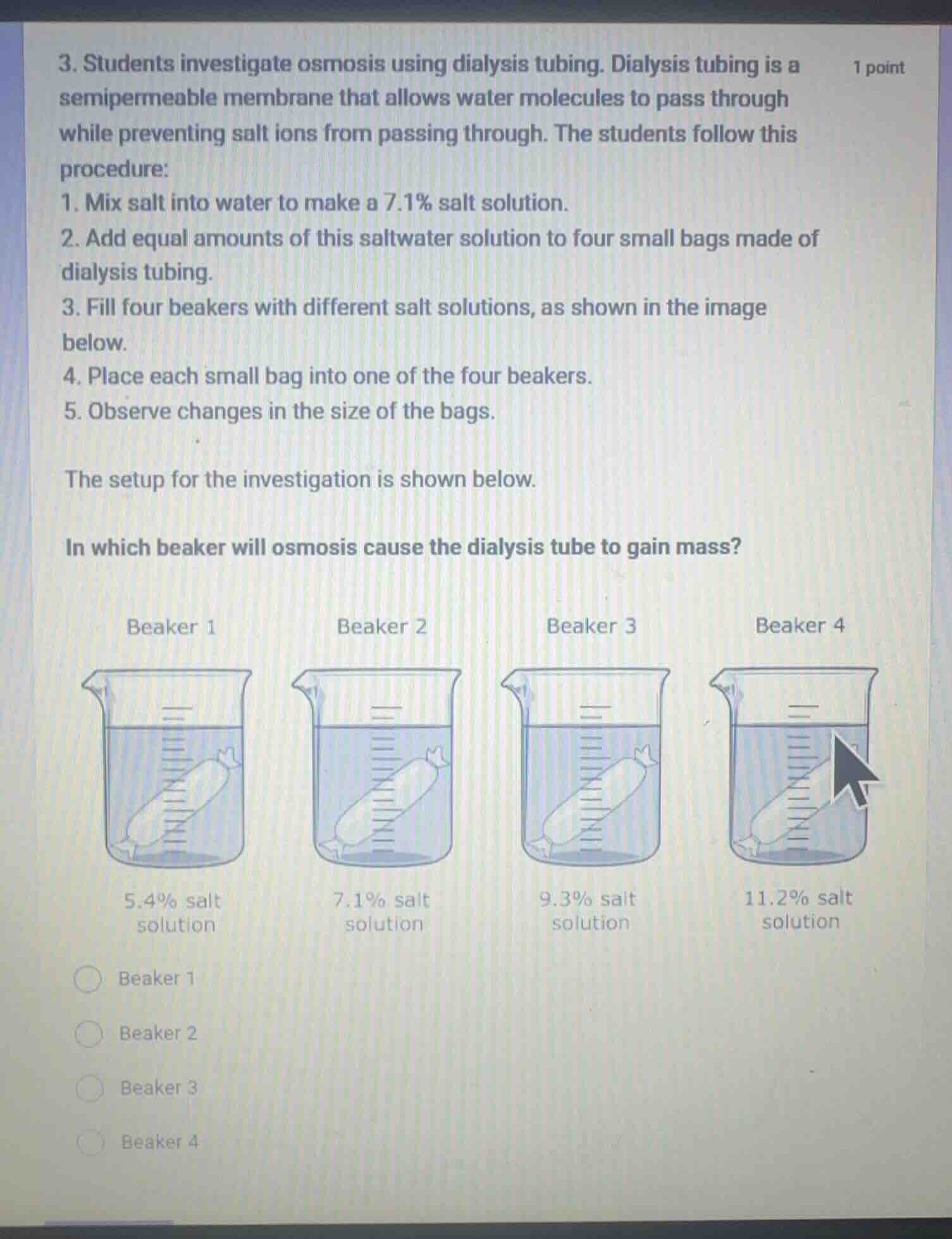 3. students investigate osmosis using dialysis tubing. dialysis tubing …