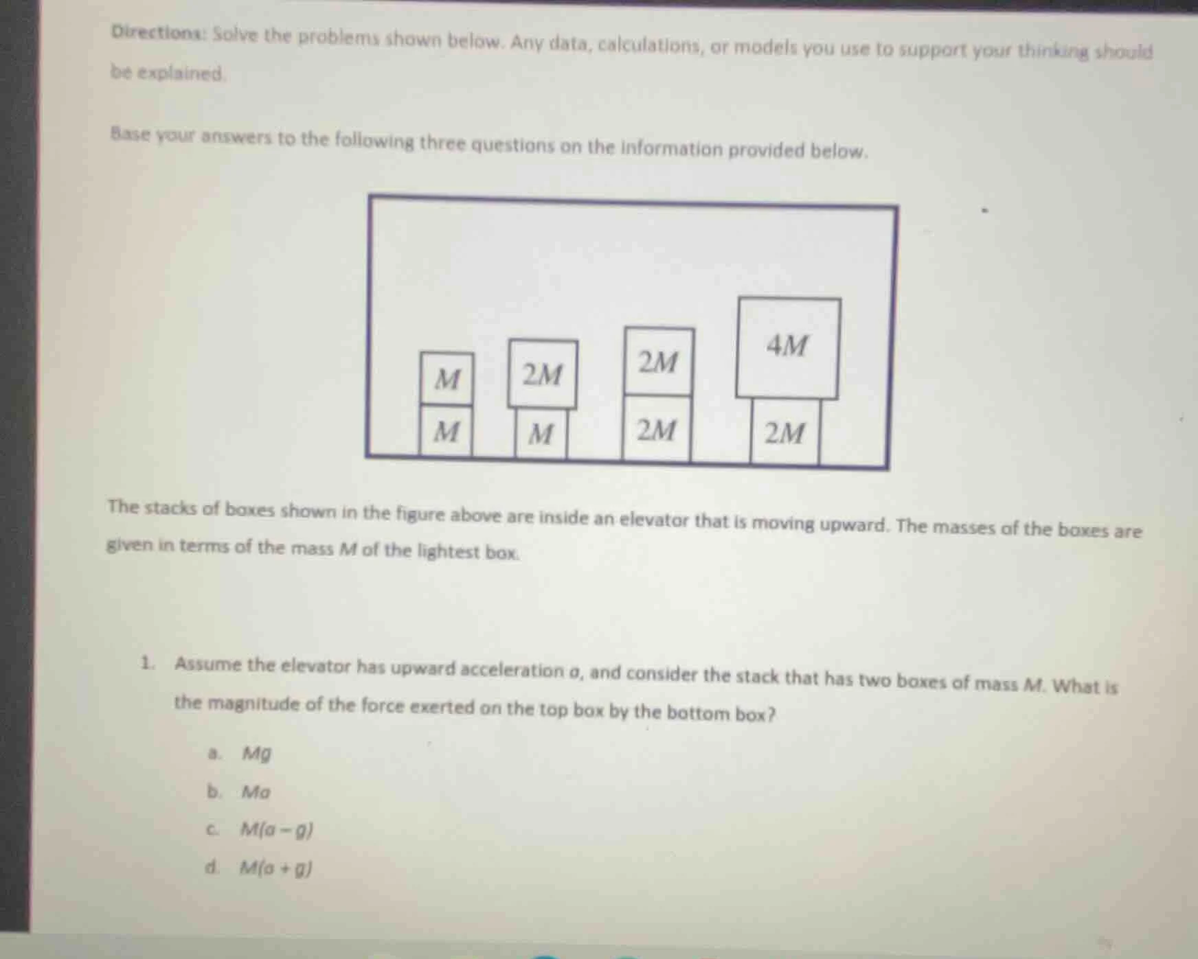 directions: solve the problems shown below. any data, calculations, or …