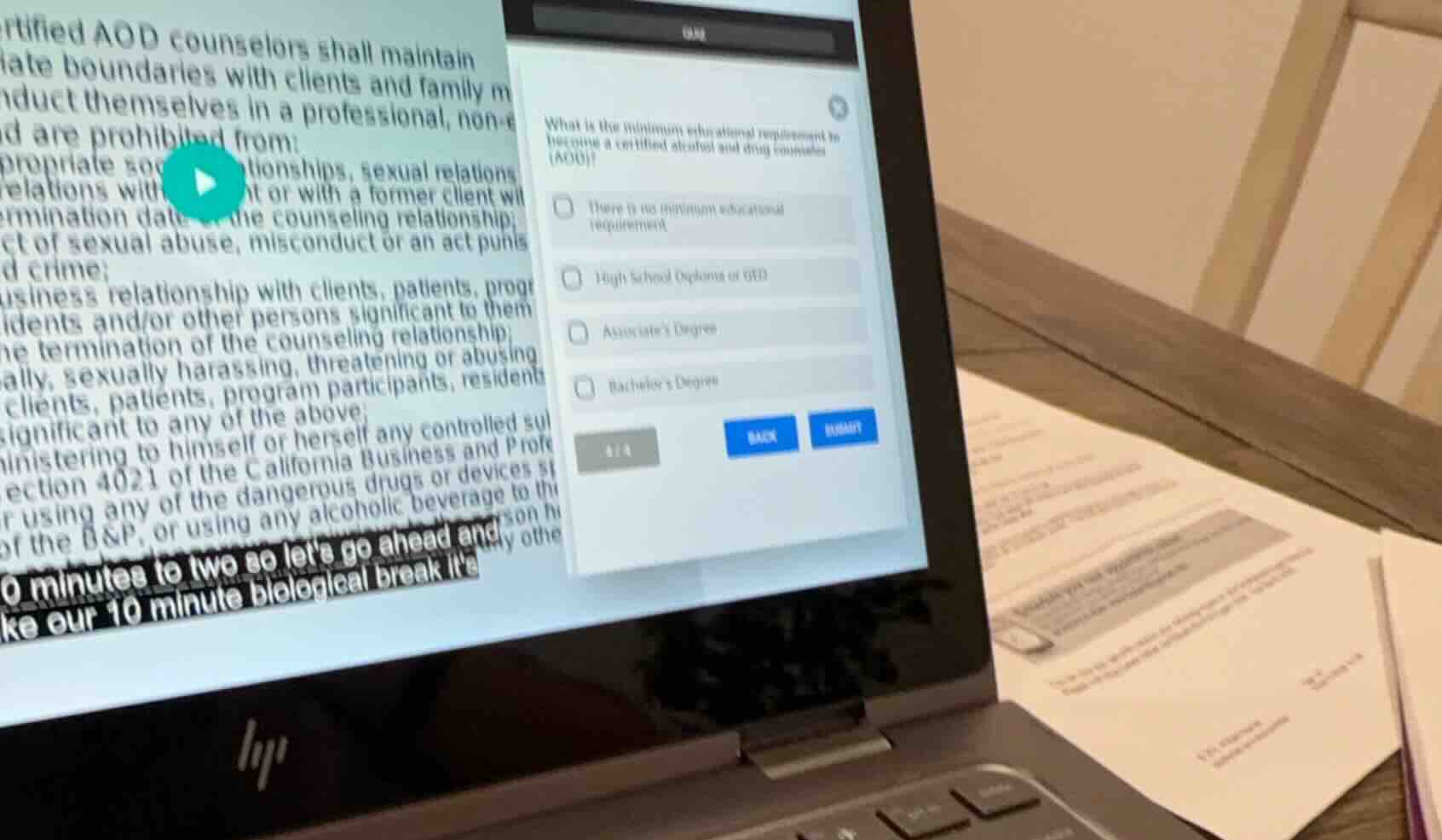 certified aod counselors shall maintain appropriate boundaries with cli…