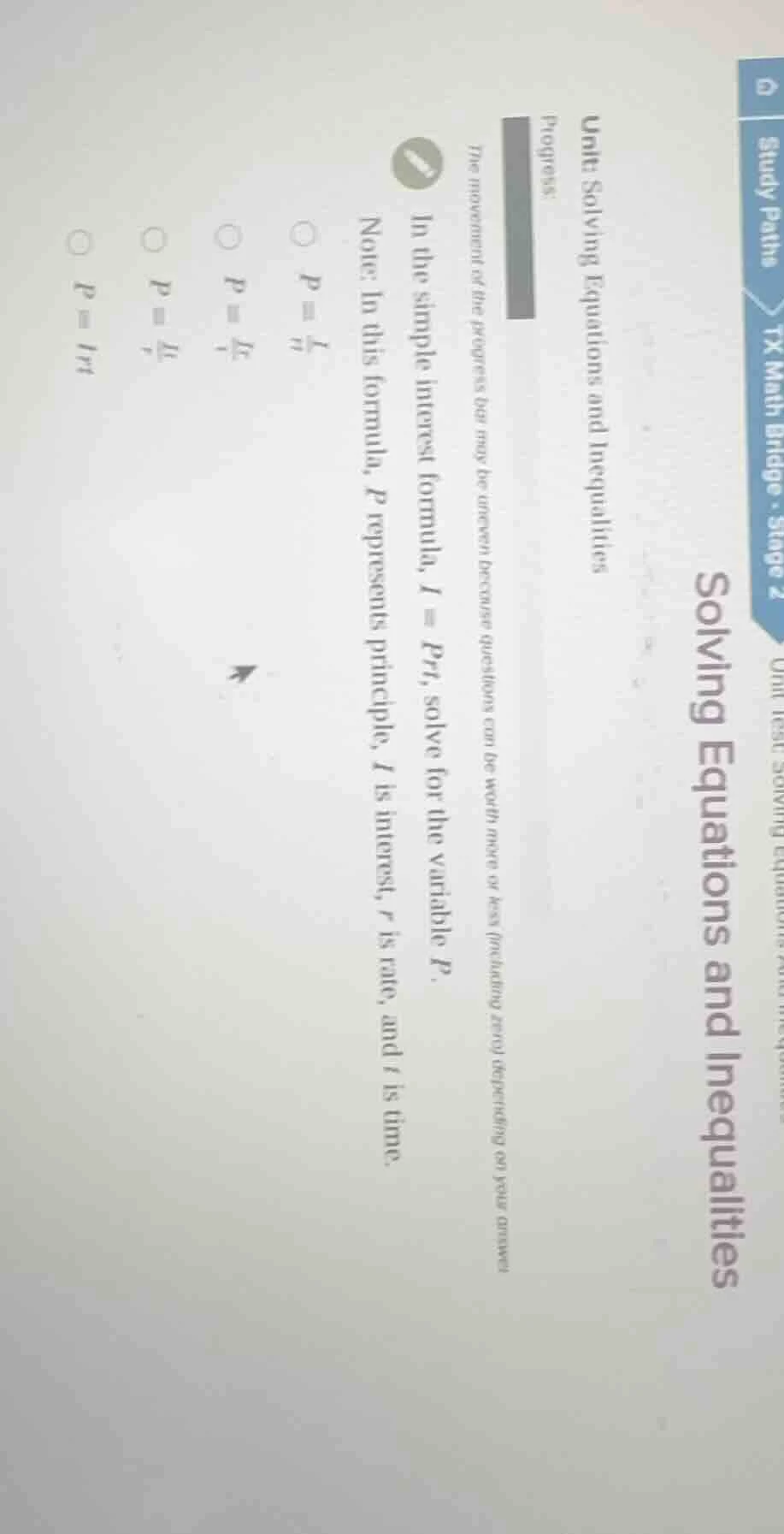 unit solving equations and inequalities progress the movement of the pr…