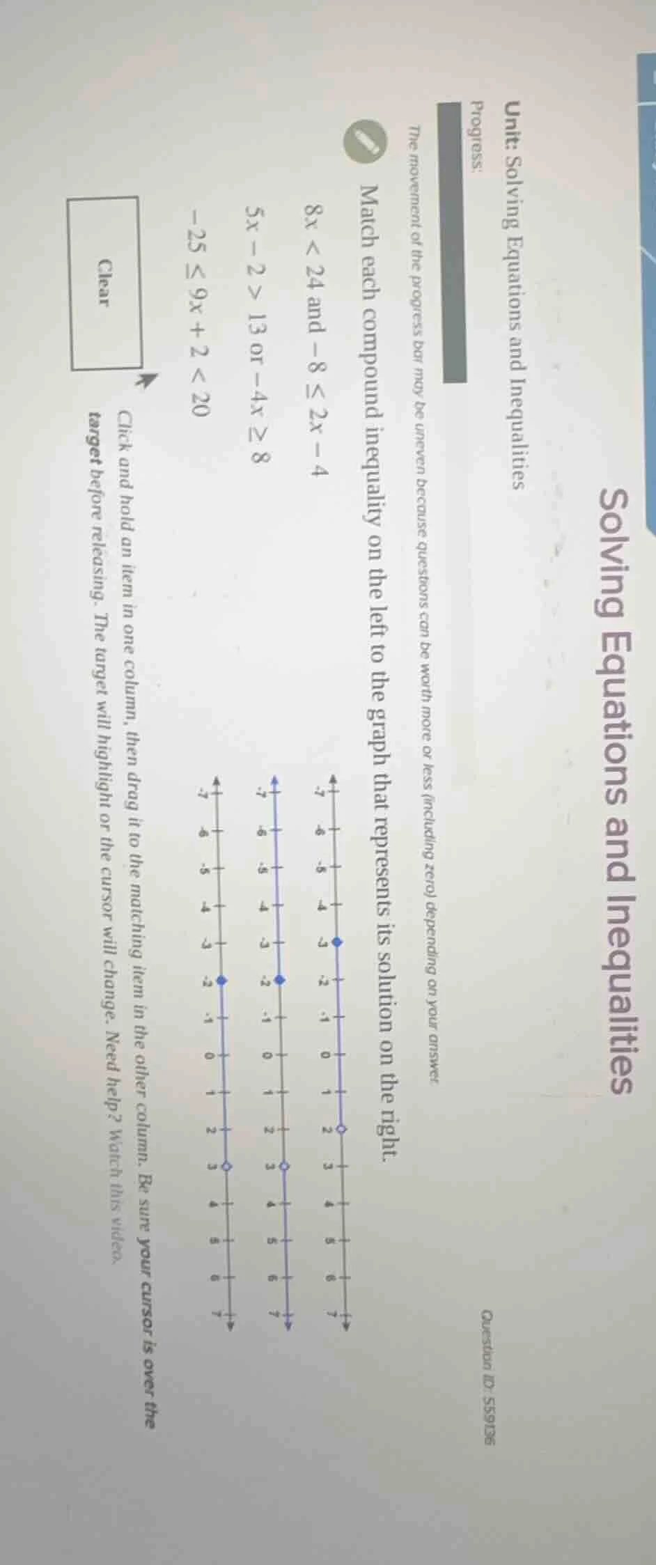 unit: solving equations and inequalities progress: the movement of the …