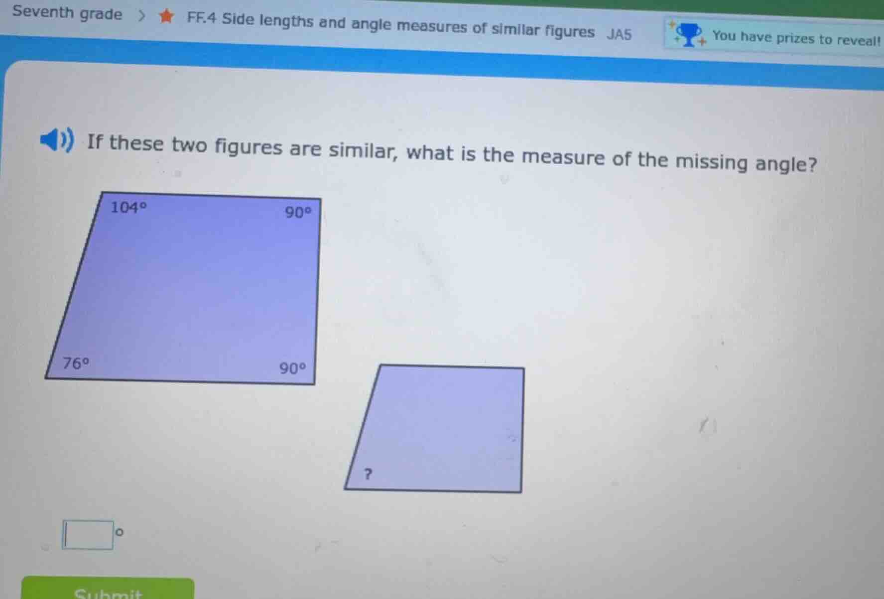 seventh grade > ★ ff.4 side lengths and angle measures of similar figur…