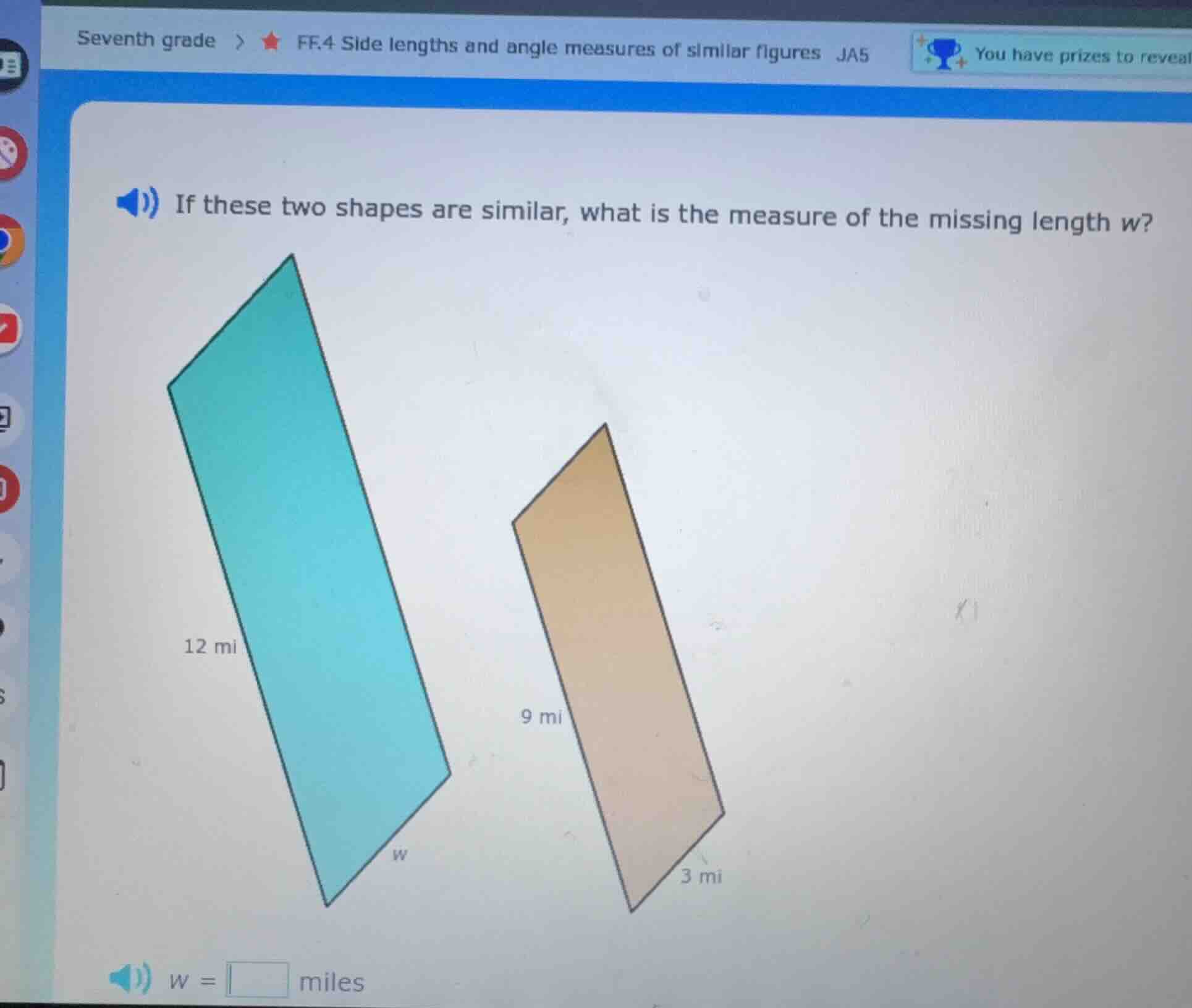 seventh grade > ★ ff.4 side lengths and angle measures of similar figur…