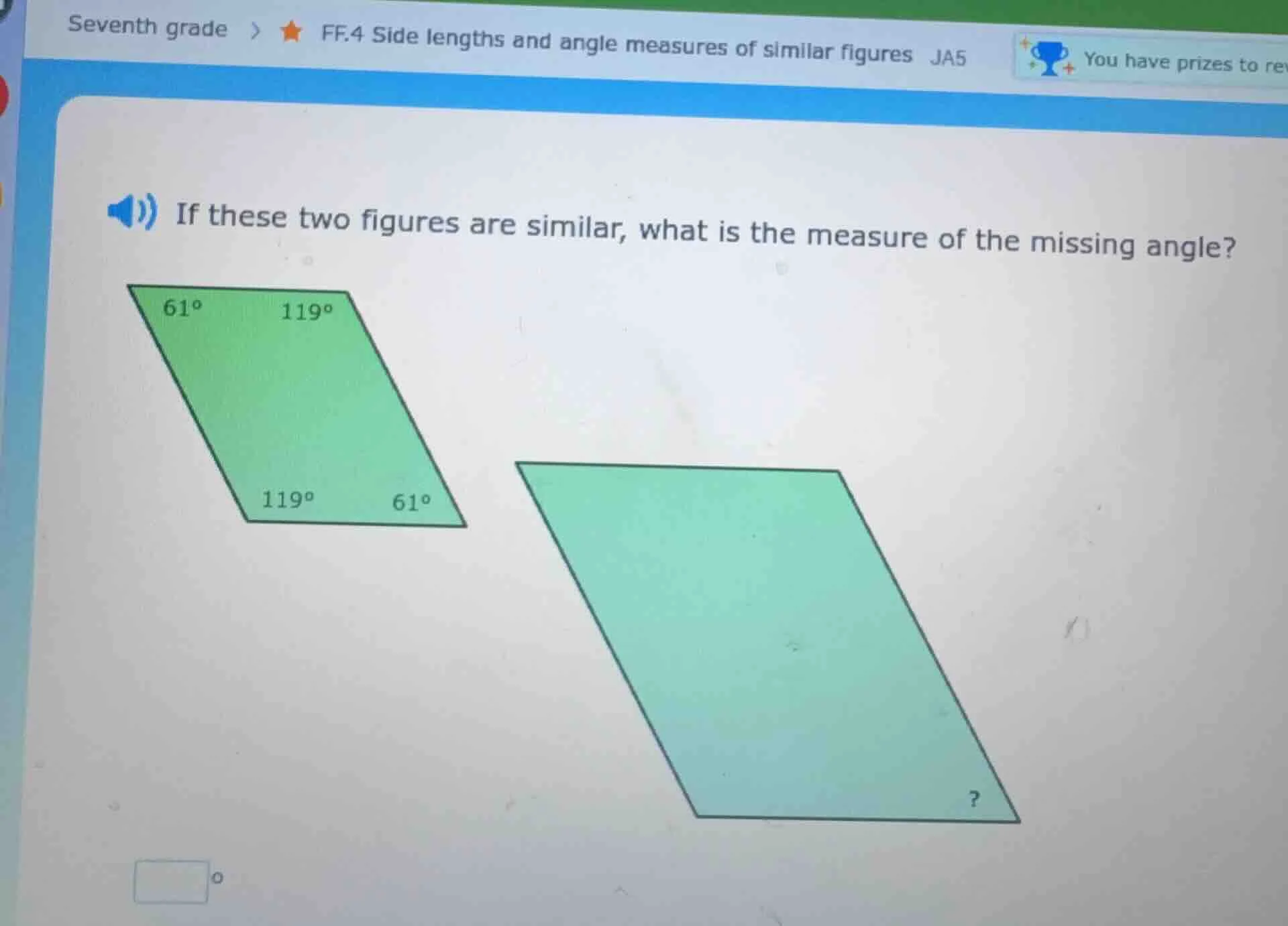 seventh grade > ★ ff.4 side lengths and angle measures of similar figur…