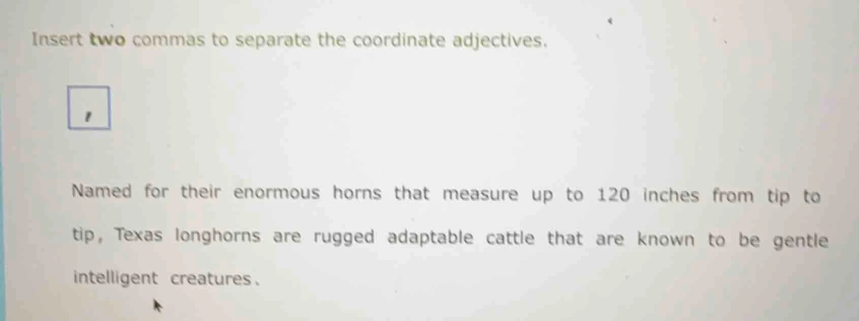 insert two commas to separate the coordinate adjectives. , named for th…