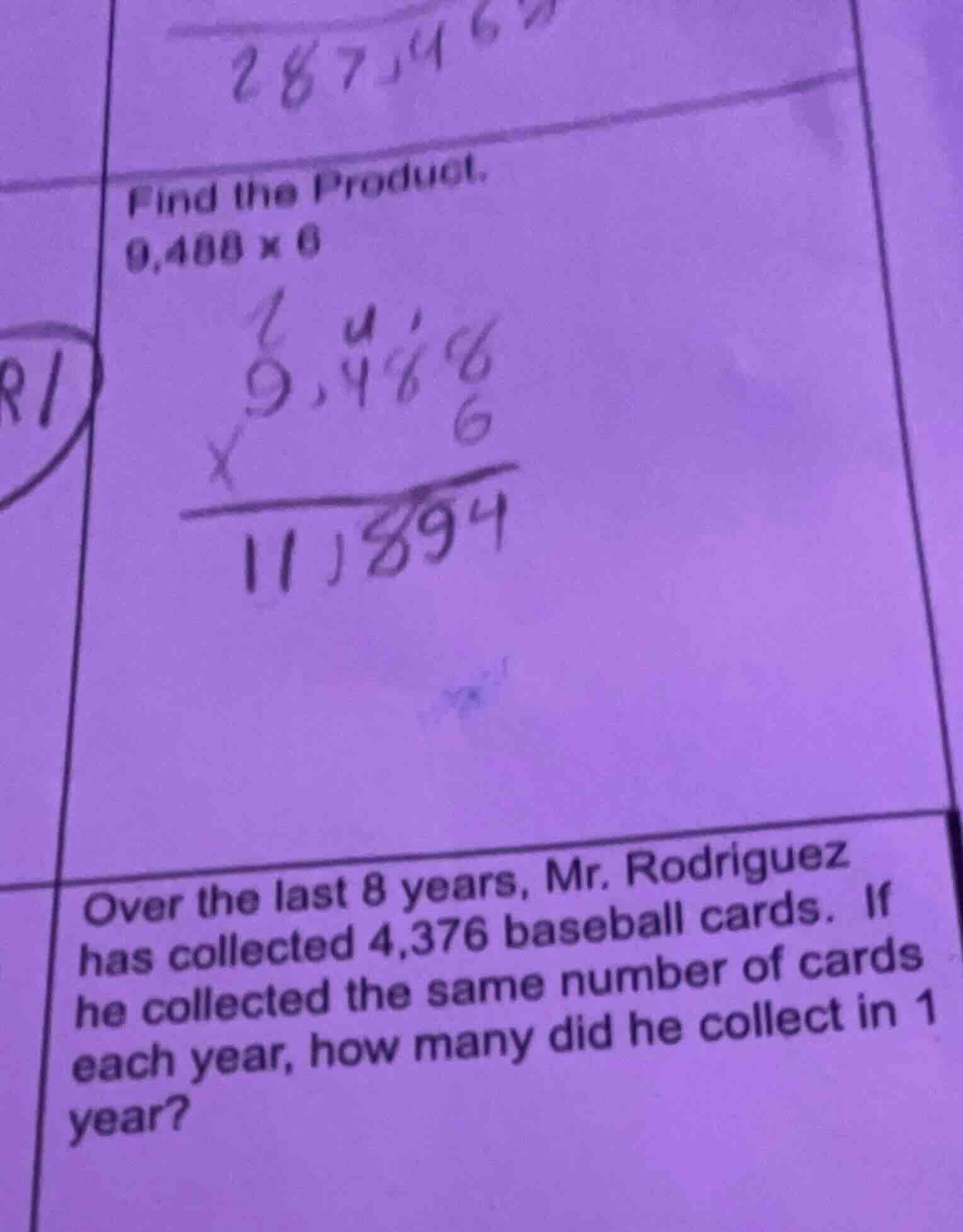 find the product. 9,488 × 6 over the last 8 years, mr. rodriguez has co…