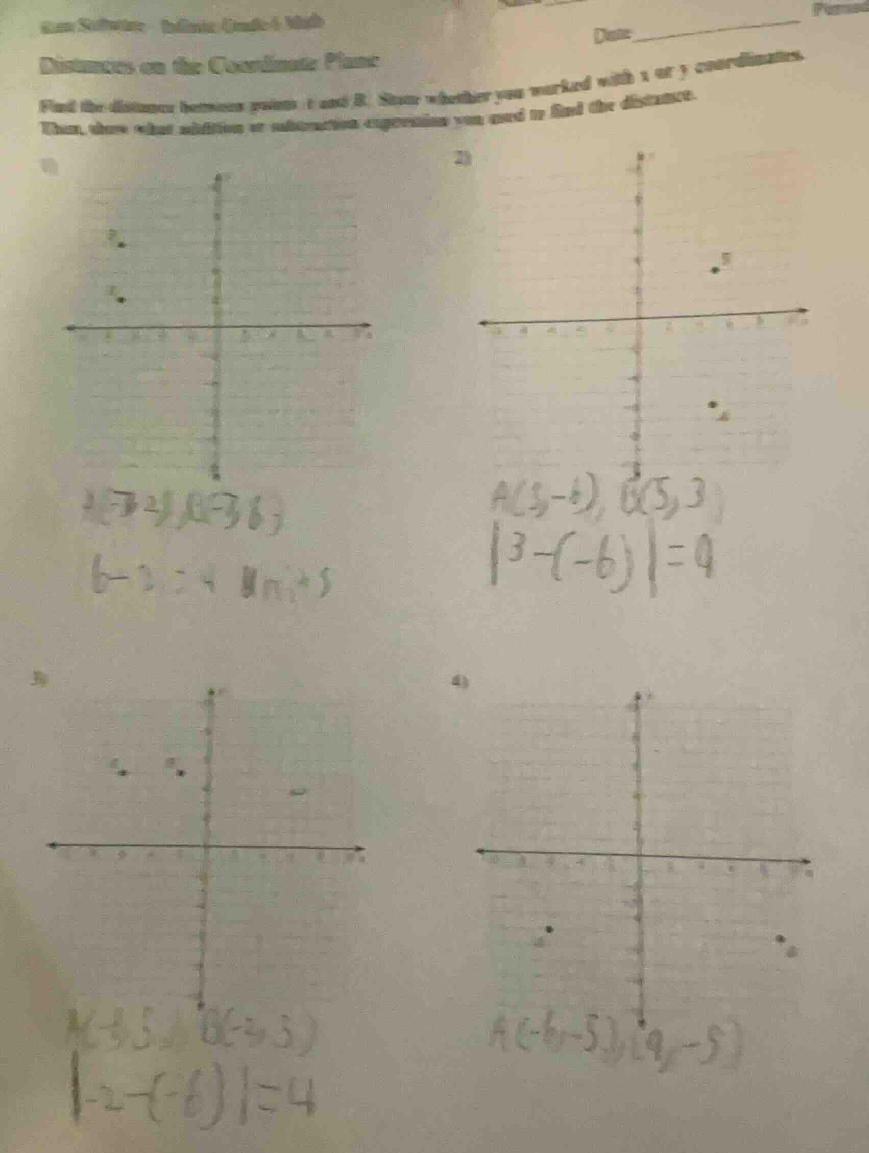 name date personal learning solution: infinite (grade 6 math) distances…