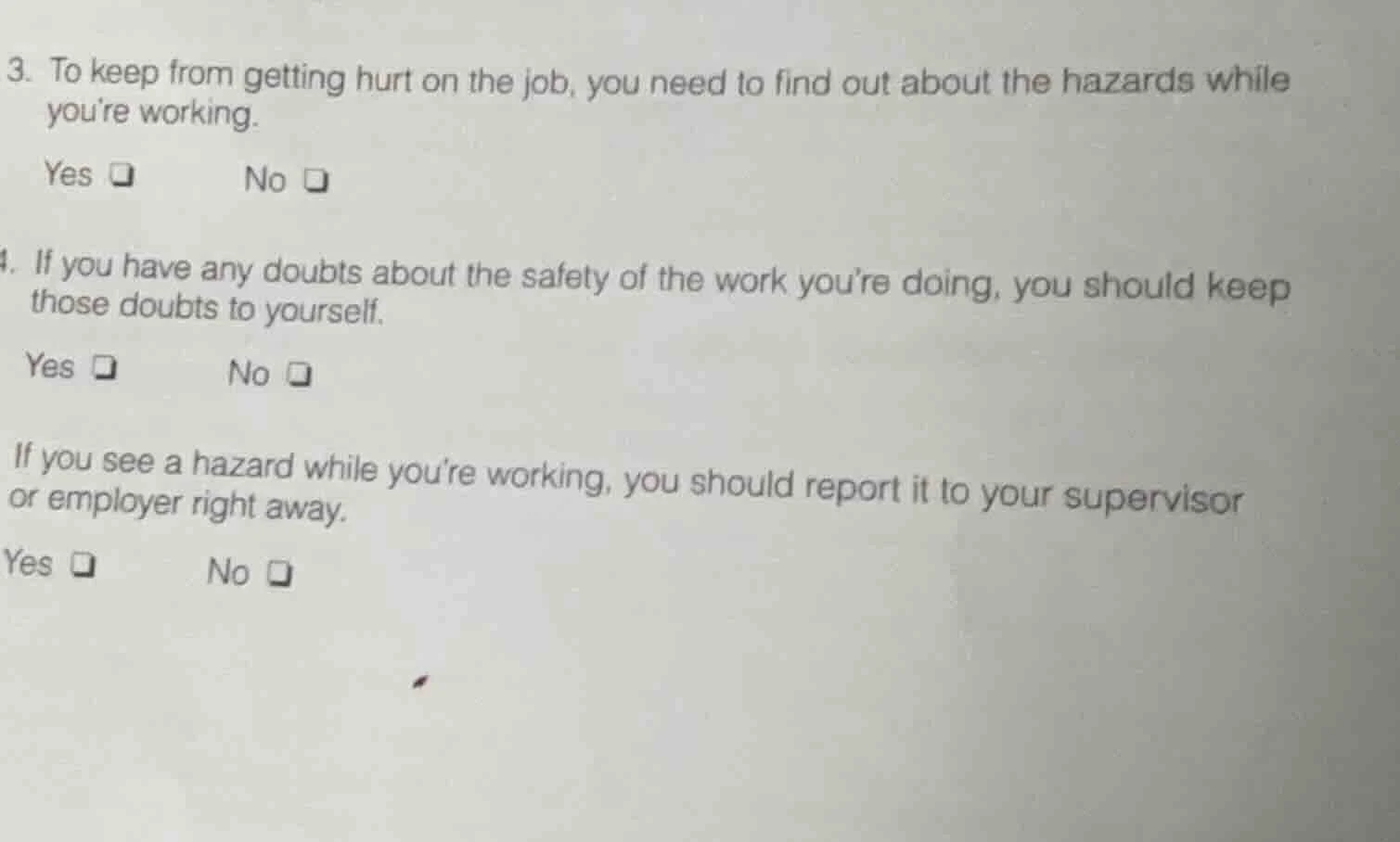 3. to keep from getting hurt on the job, you need to find out about the…