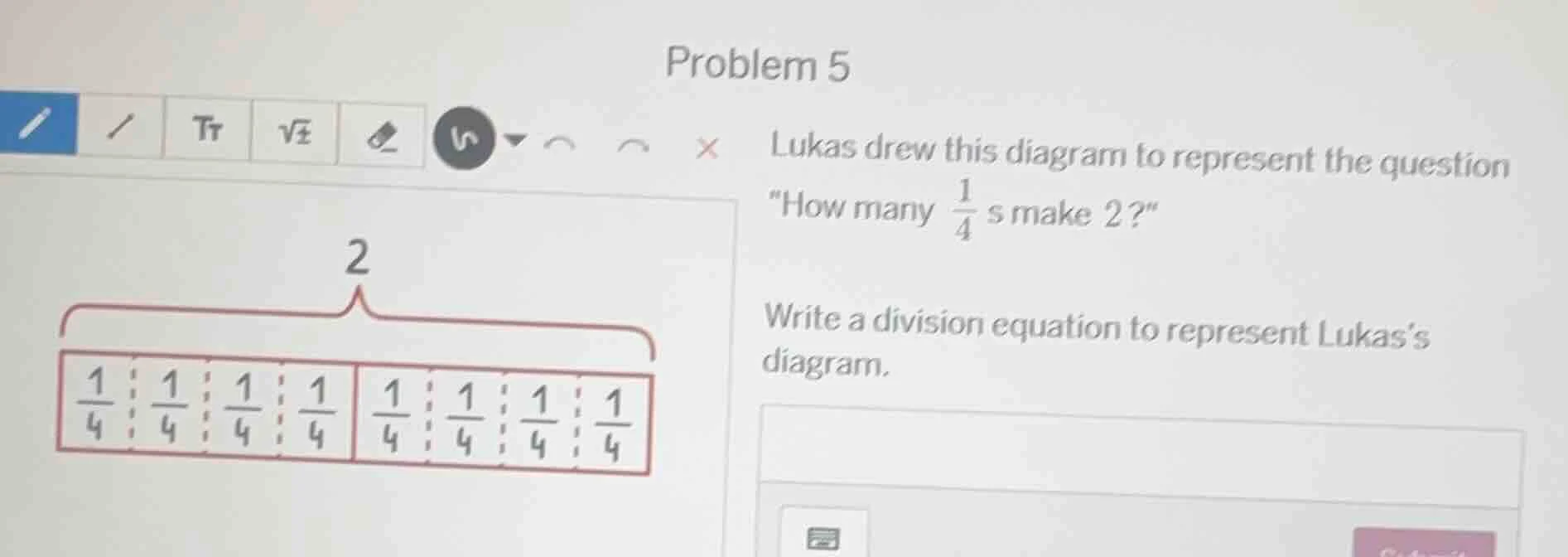 problem 5 lukas drew this diagram to represent the question \how many \…