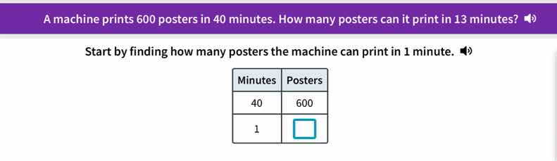 a machine prints 600 posters in 40 minutes. how many posters can it pri…