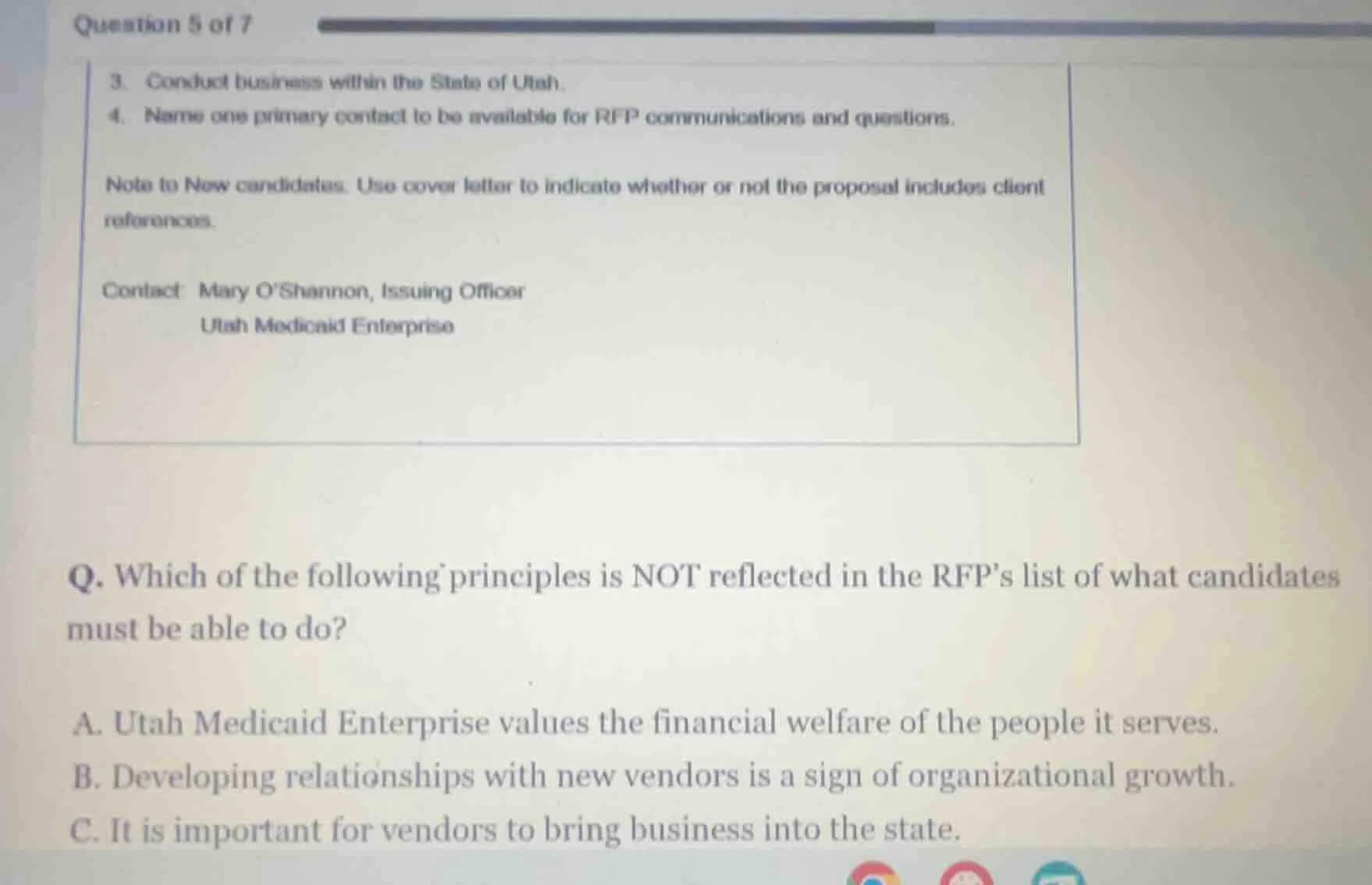 question 5 of 7 3. conduct business within the state of utah. 4. name o…