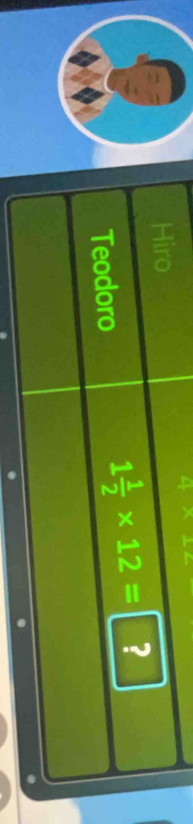 teodoro $1\\frac{1}{2} \\times 12 = $ ?