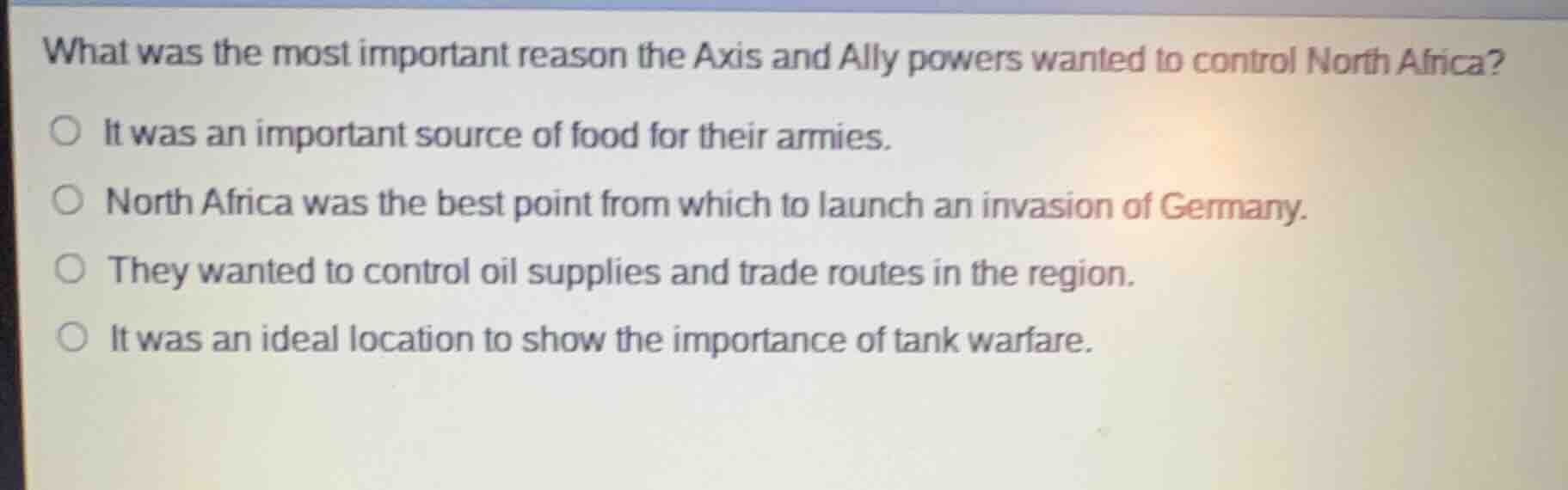 what was the most important reason the axis and ally powers wanted to c…