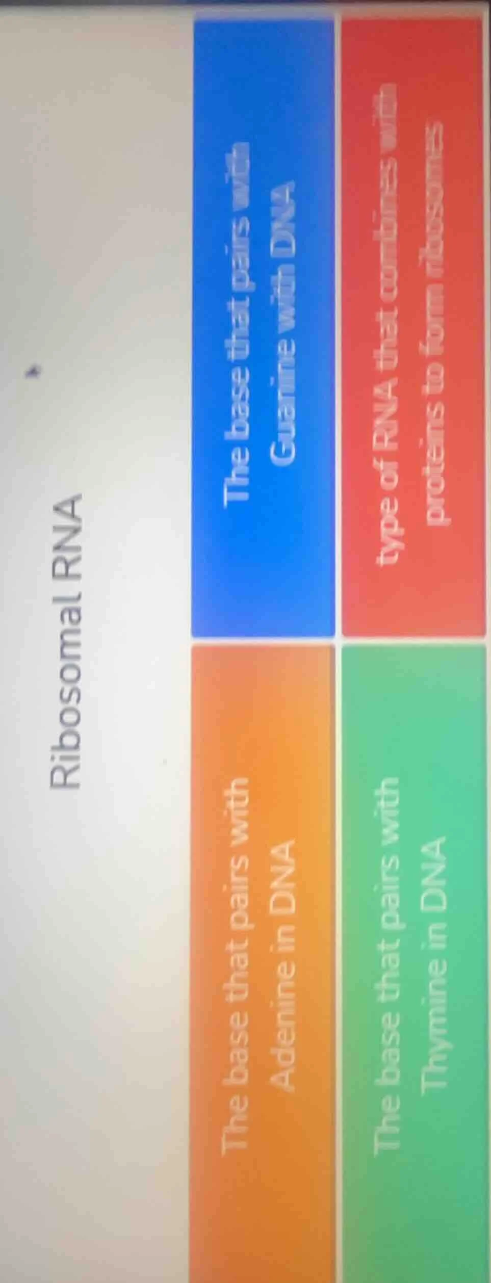 ribosomal rna the base that pairs with guanine with dna type of rna tha…
